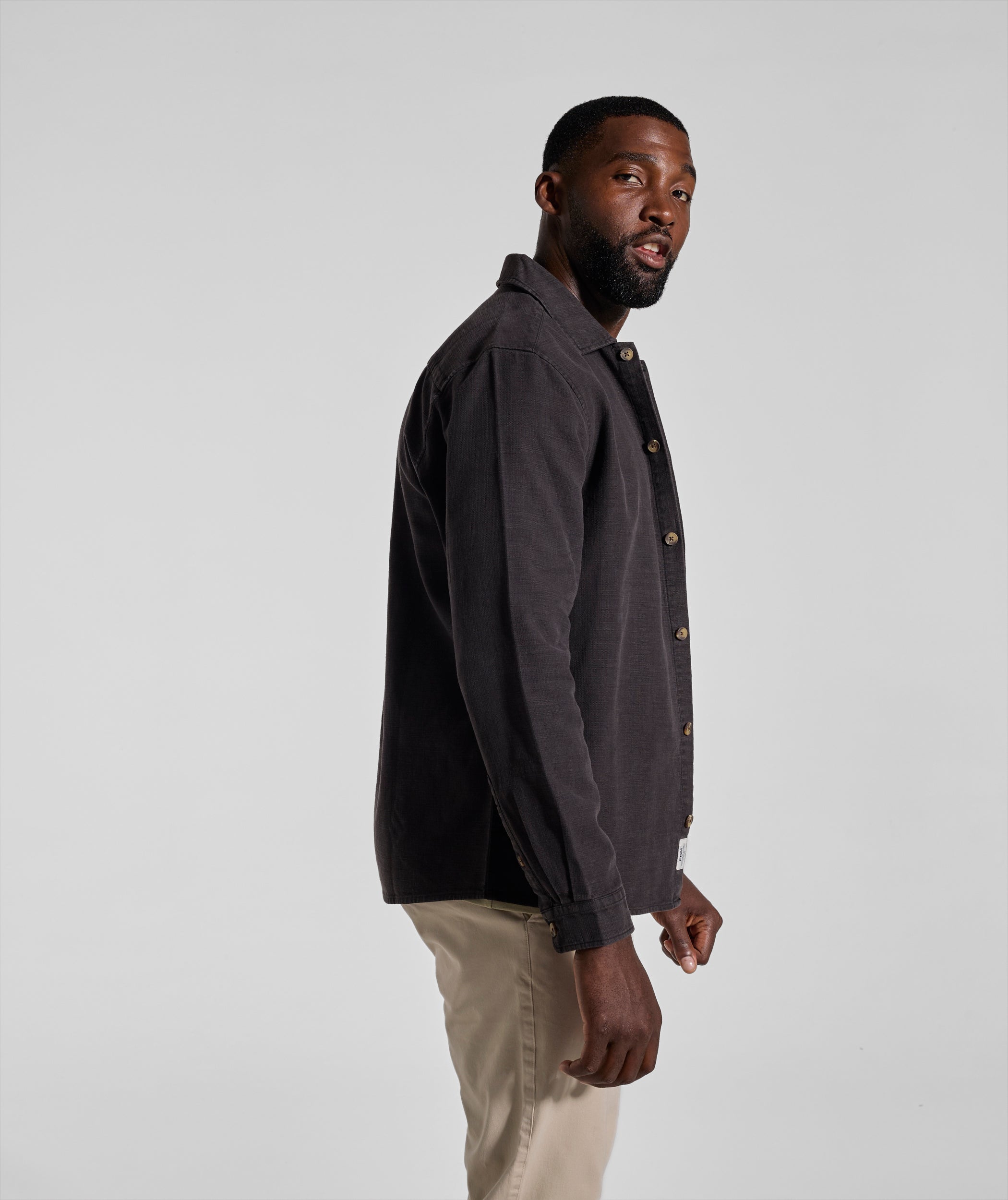 最終値下 MARKA SHORT MODS ORGANIC COTTON Mens Organic Cotton Shirt - Black