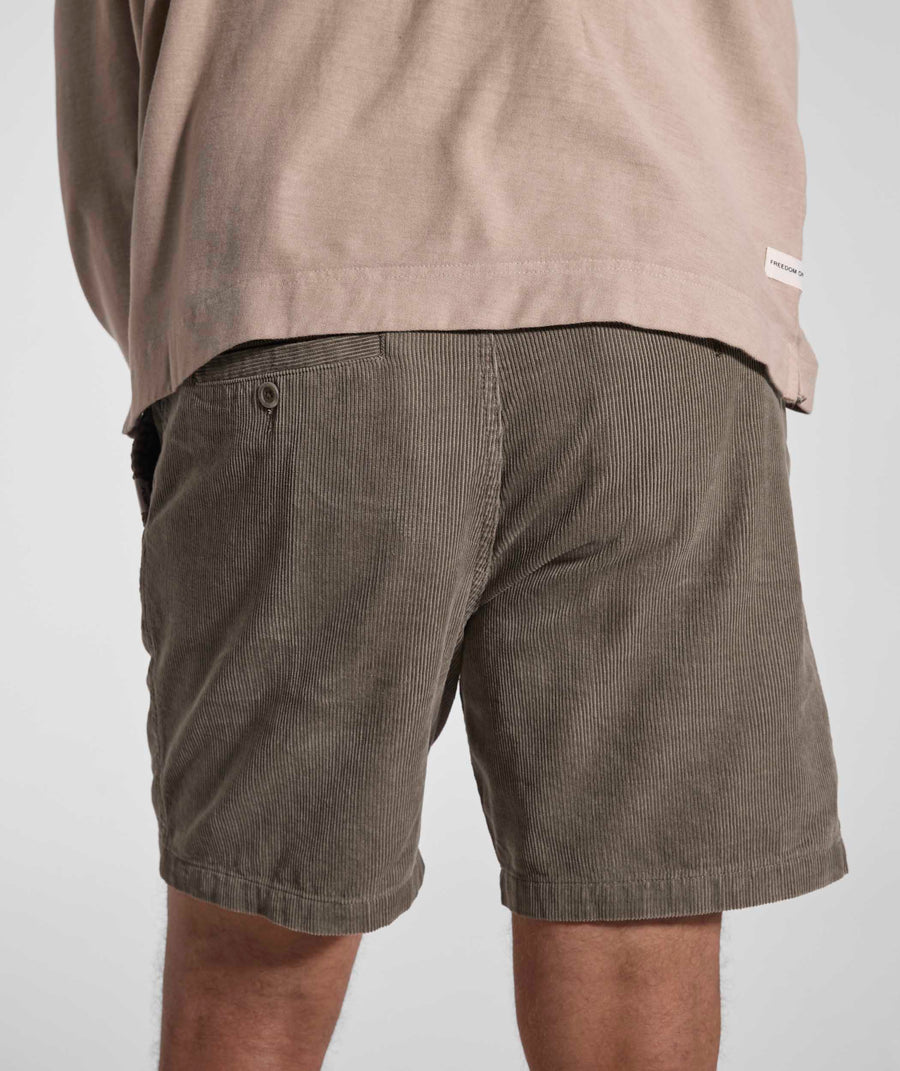 Mens Regular Fit Corduroy Shorts - Sage' S26