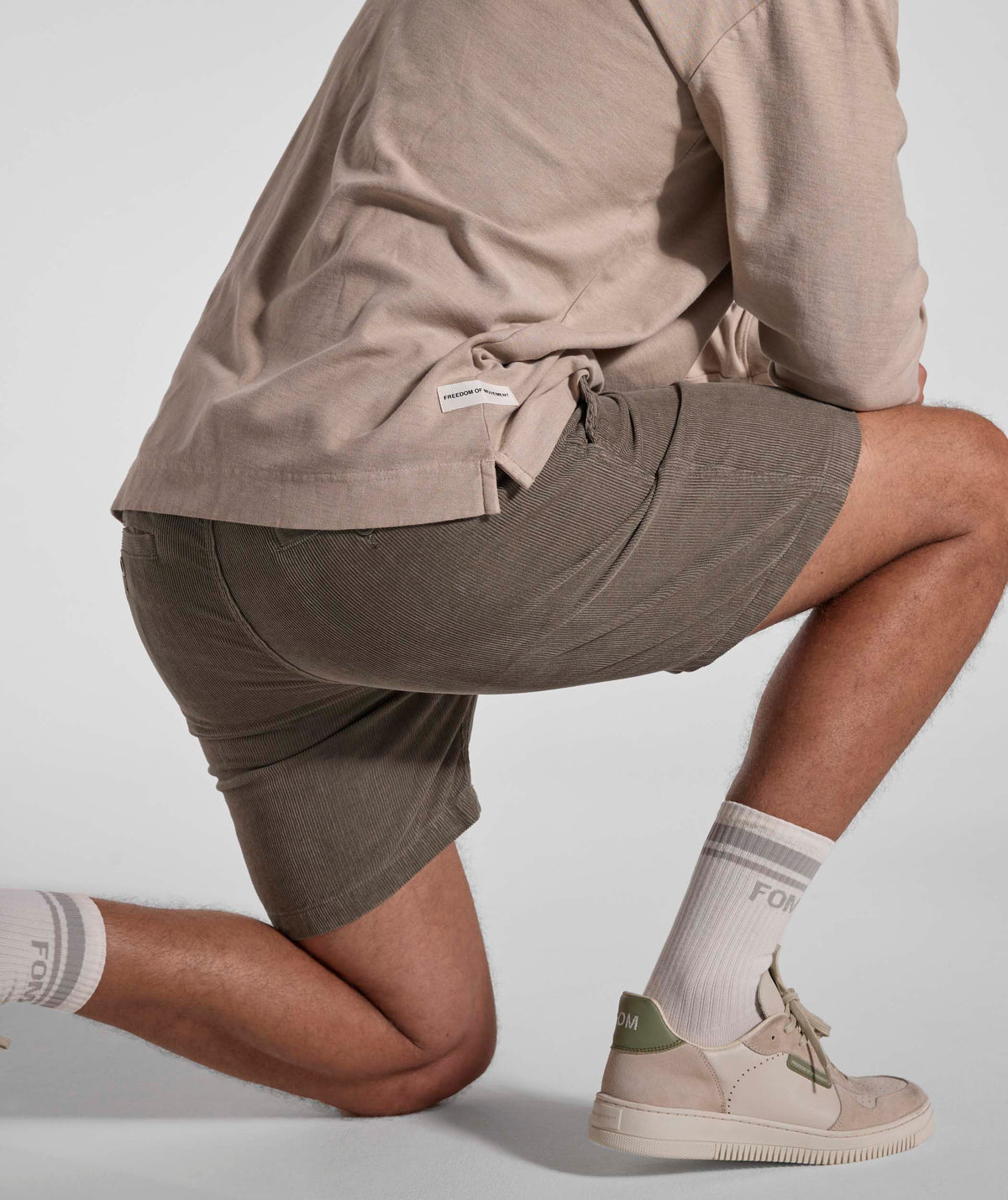 Mens Regular Fit Corduroy Shorts - Sage' S26