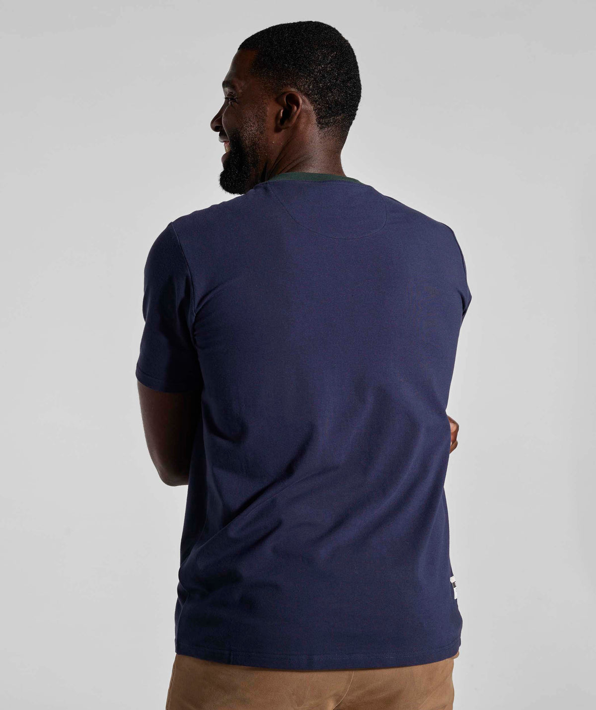Mens Regular Fit Tee - Navy/ Green