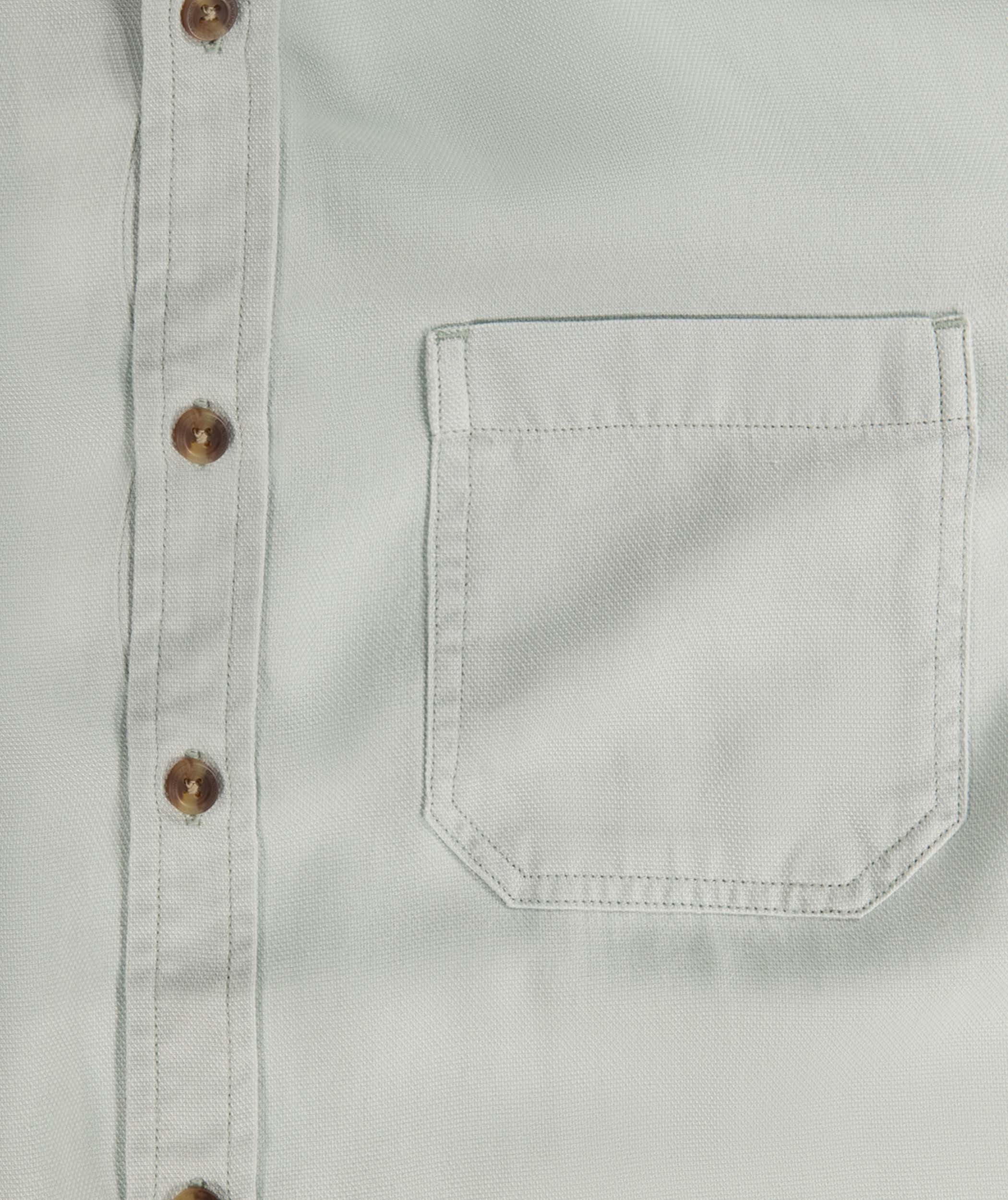 Mens Tencel Texture Long Sleeve Shirt - Washed Seafoam