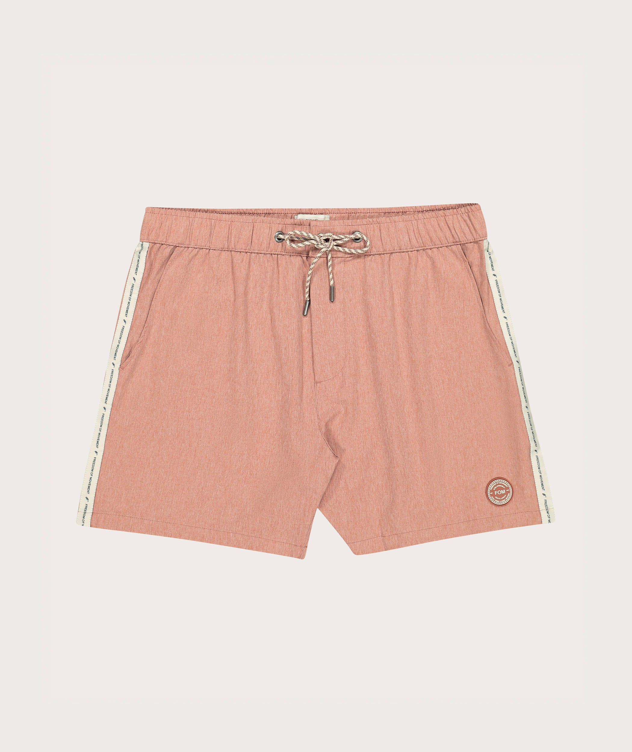 Mens Stretch Swim Shorts - Baked Clay Melange