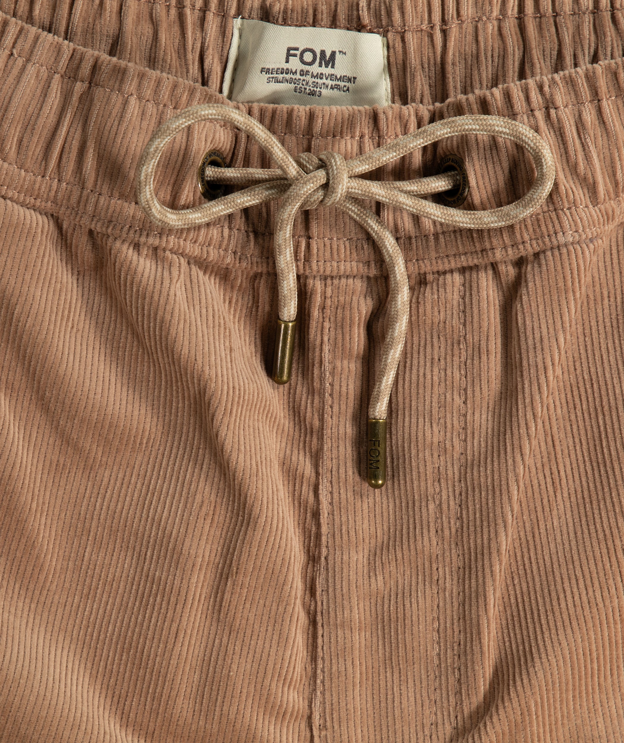 Mens Corduroy Drawcord Shorts - Taupe