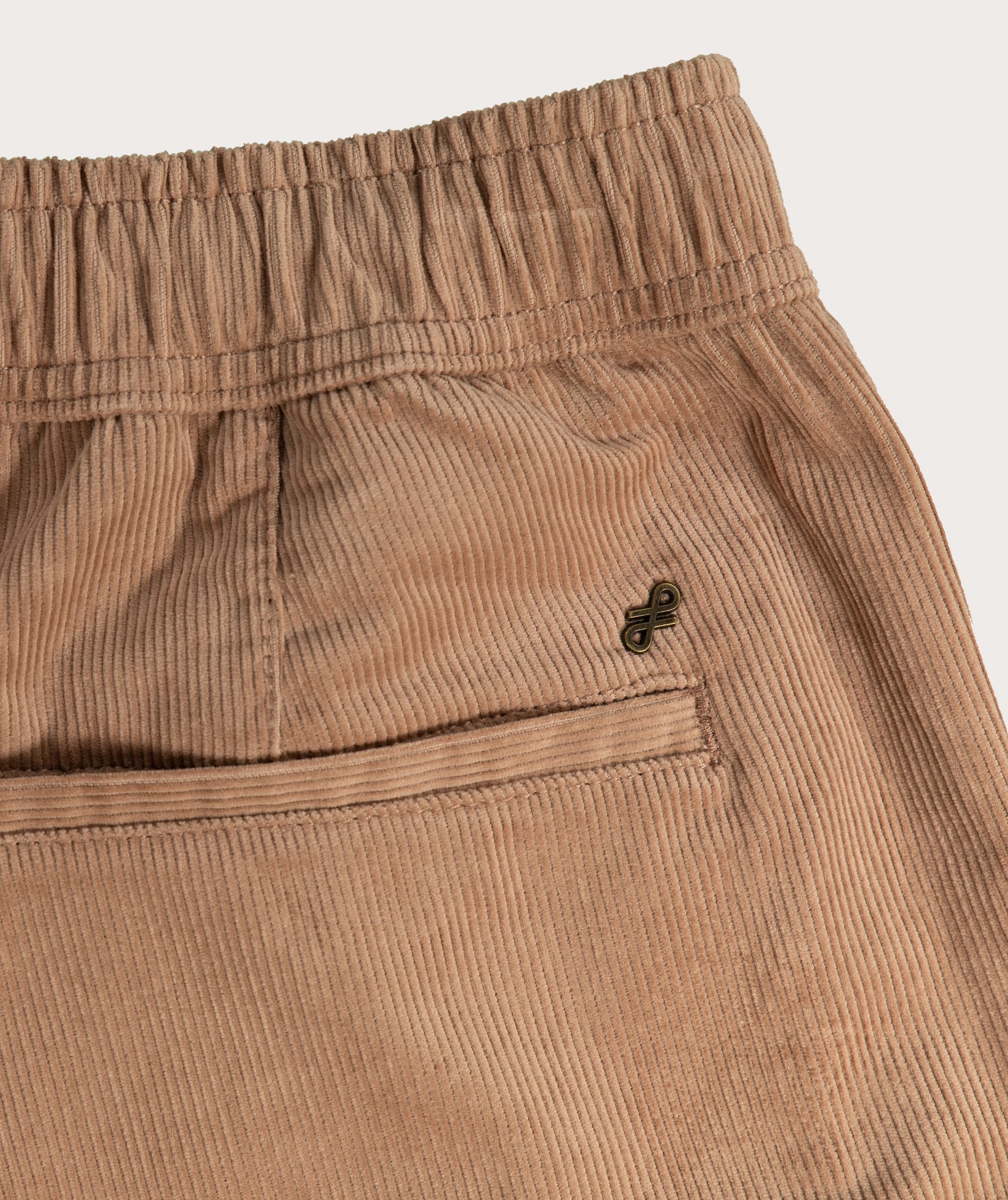 Mens Corduroy Drawcord Shorts - Taupe