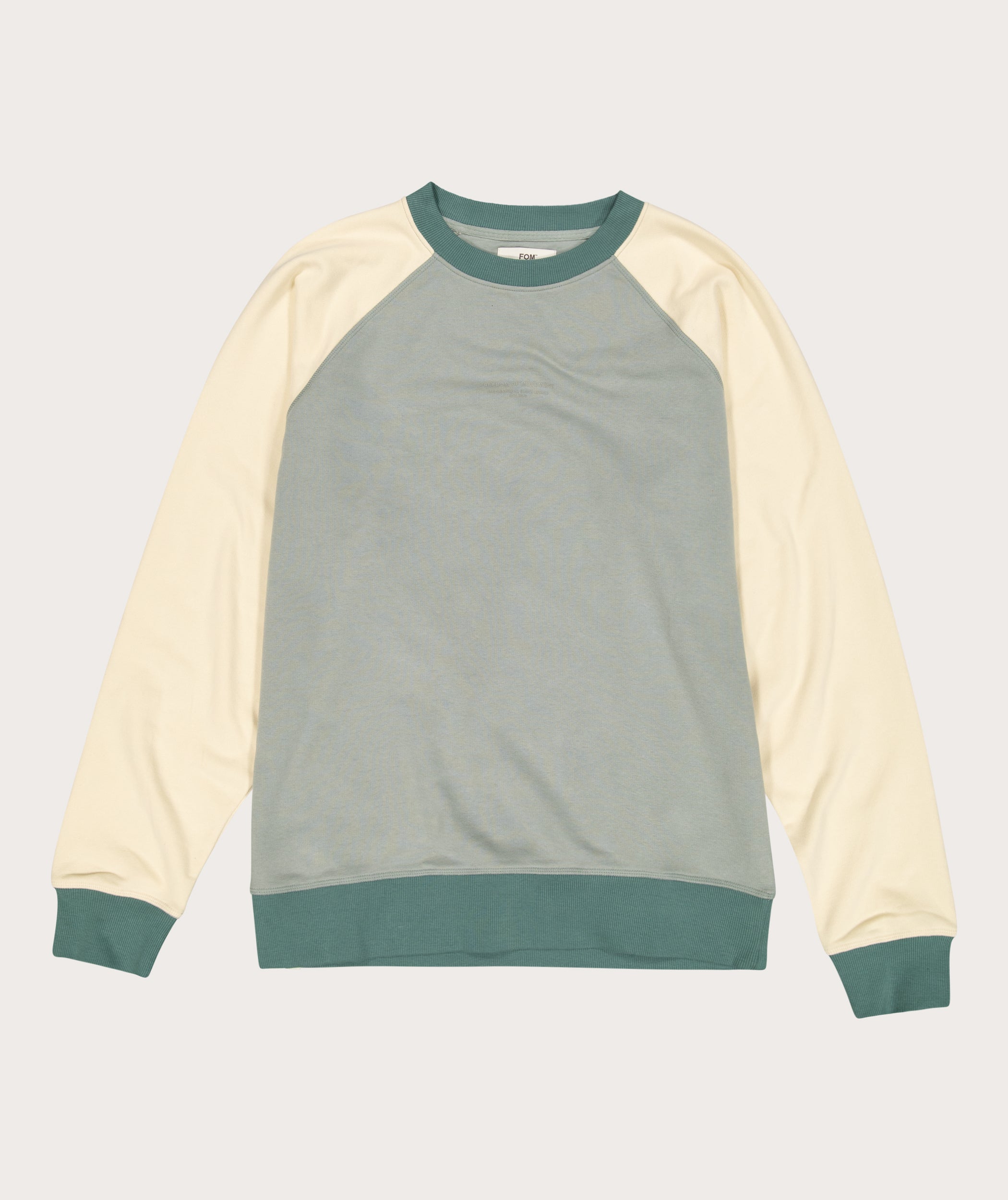 Mens Crew Neck Sweater - Blue Colour block