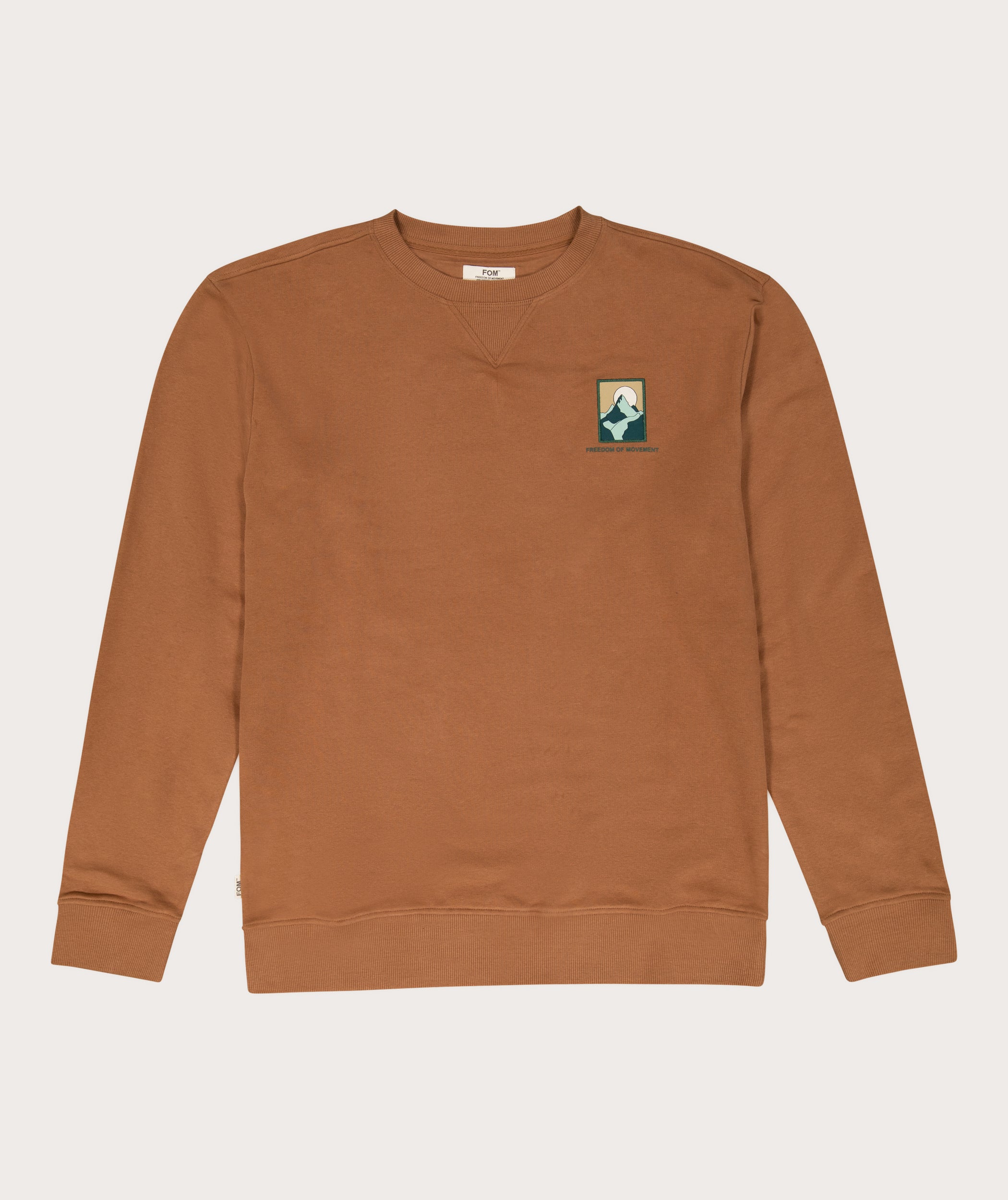 Mens Crew Neck Sweater - Caramel