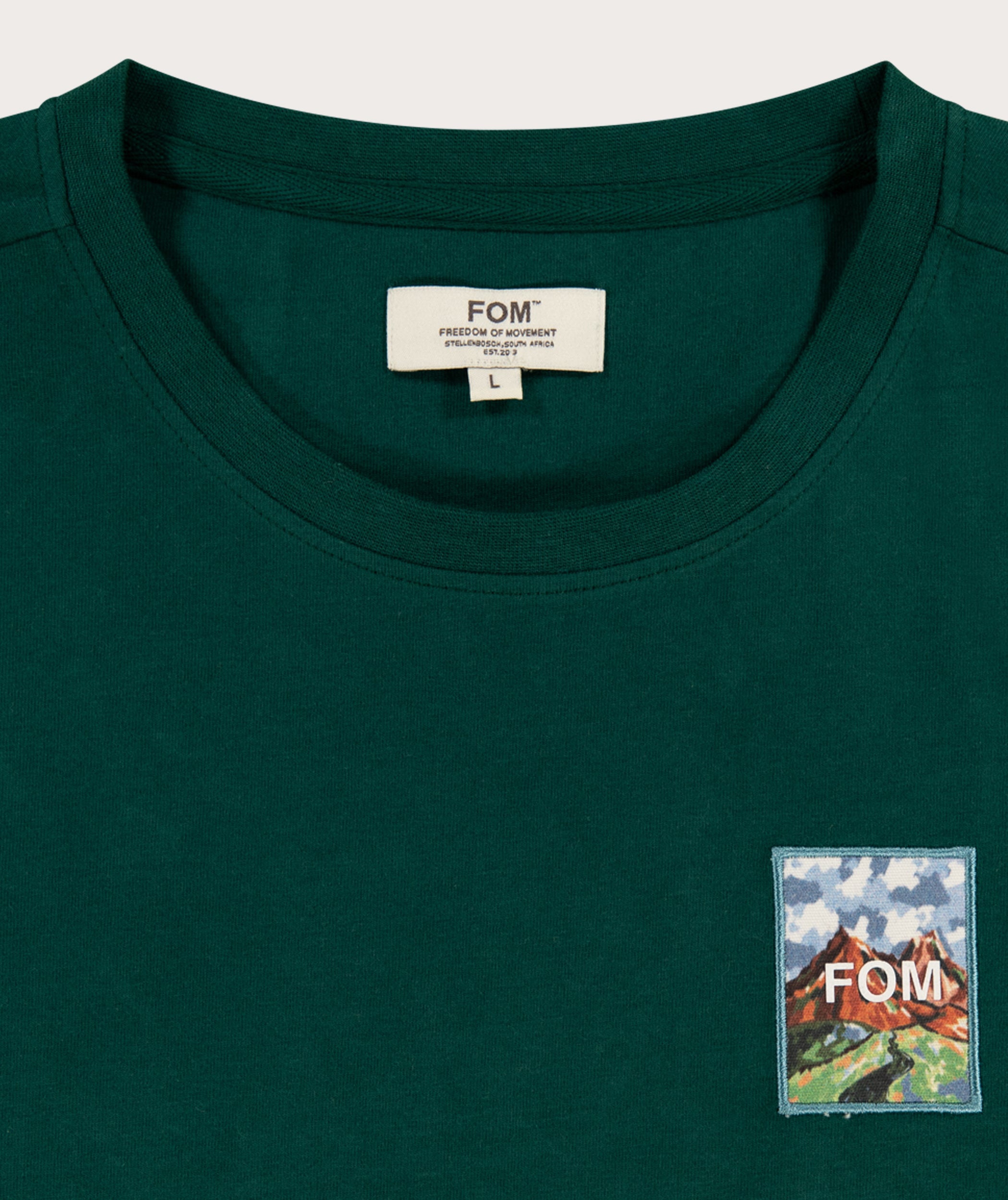 Mens Regular Fit Printed Tee - Forest Green