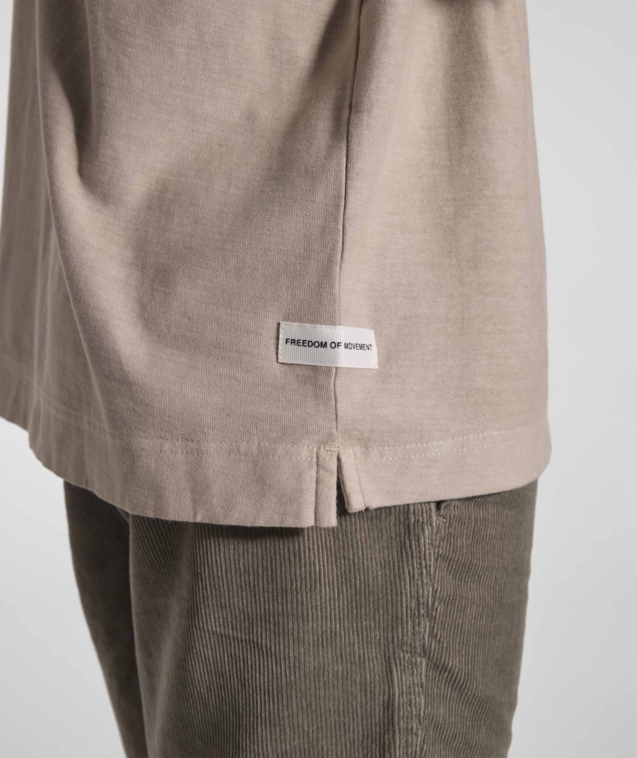 Mens Washed Pocket Long Sleeve Tee - Putty