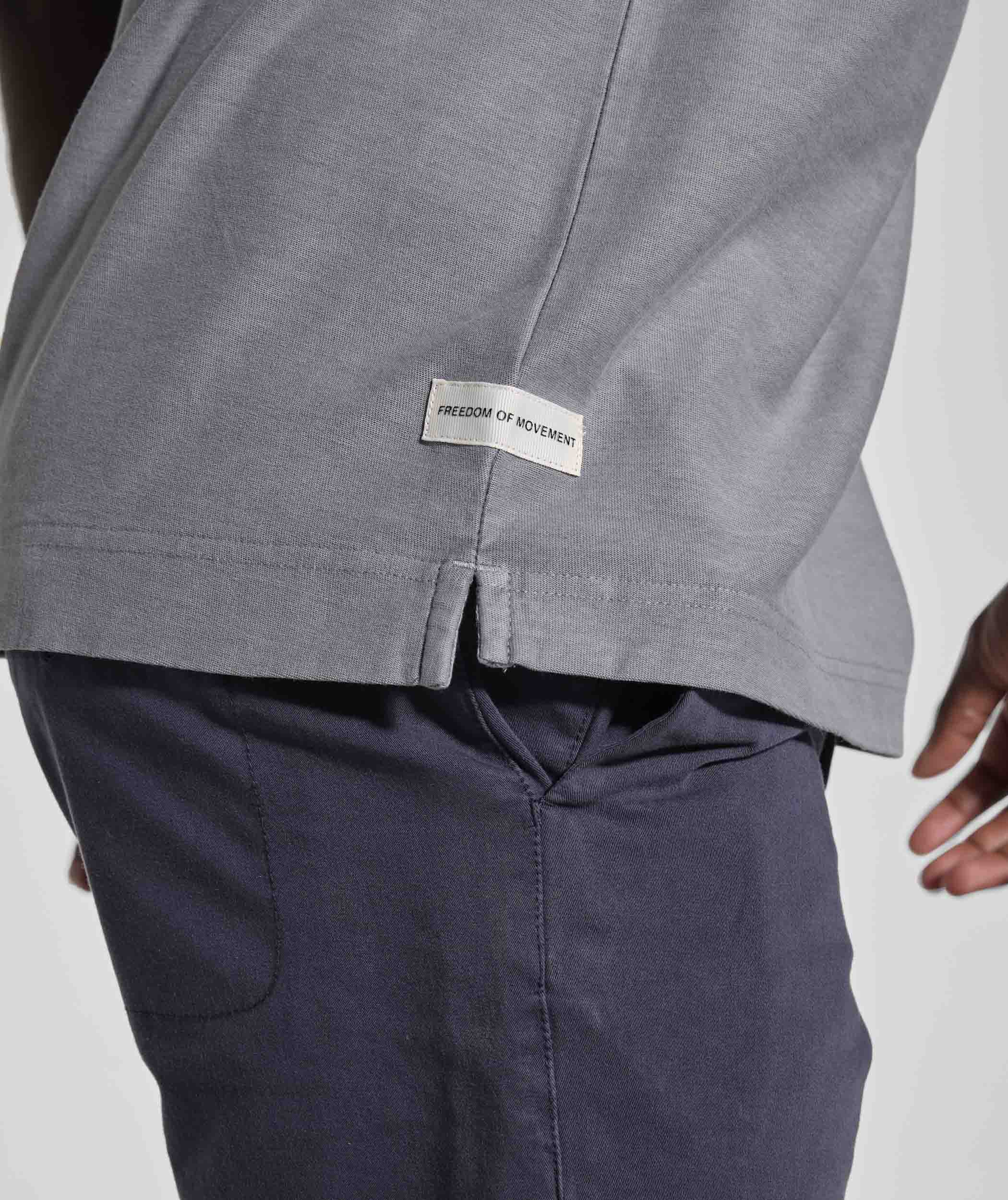 Mens Washed Pocket Relaxed Tee - Cement