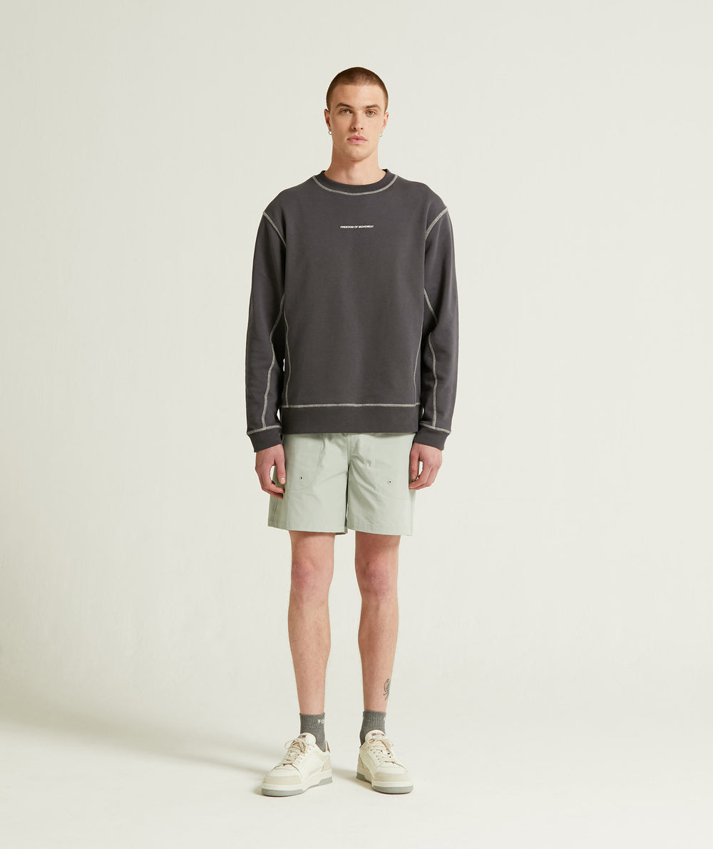 Mens Crew Neck Sweatshirt - Charcoal