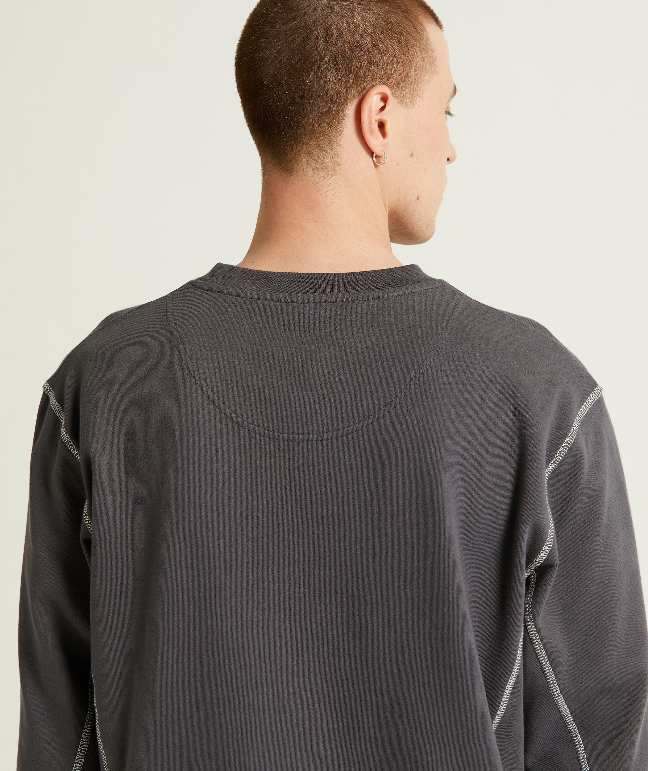 Mens Crew Neck Sweatshirt - Charcoal