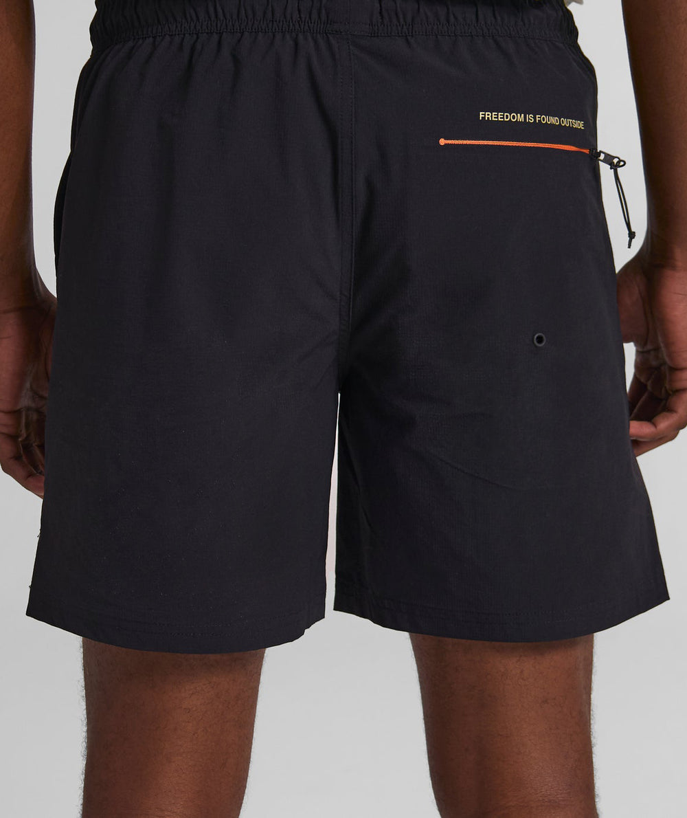Mens FreeMotion Micro Ripstop Shorts - Black