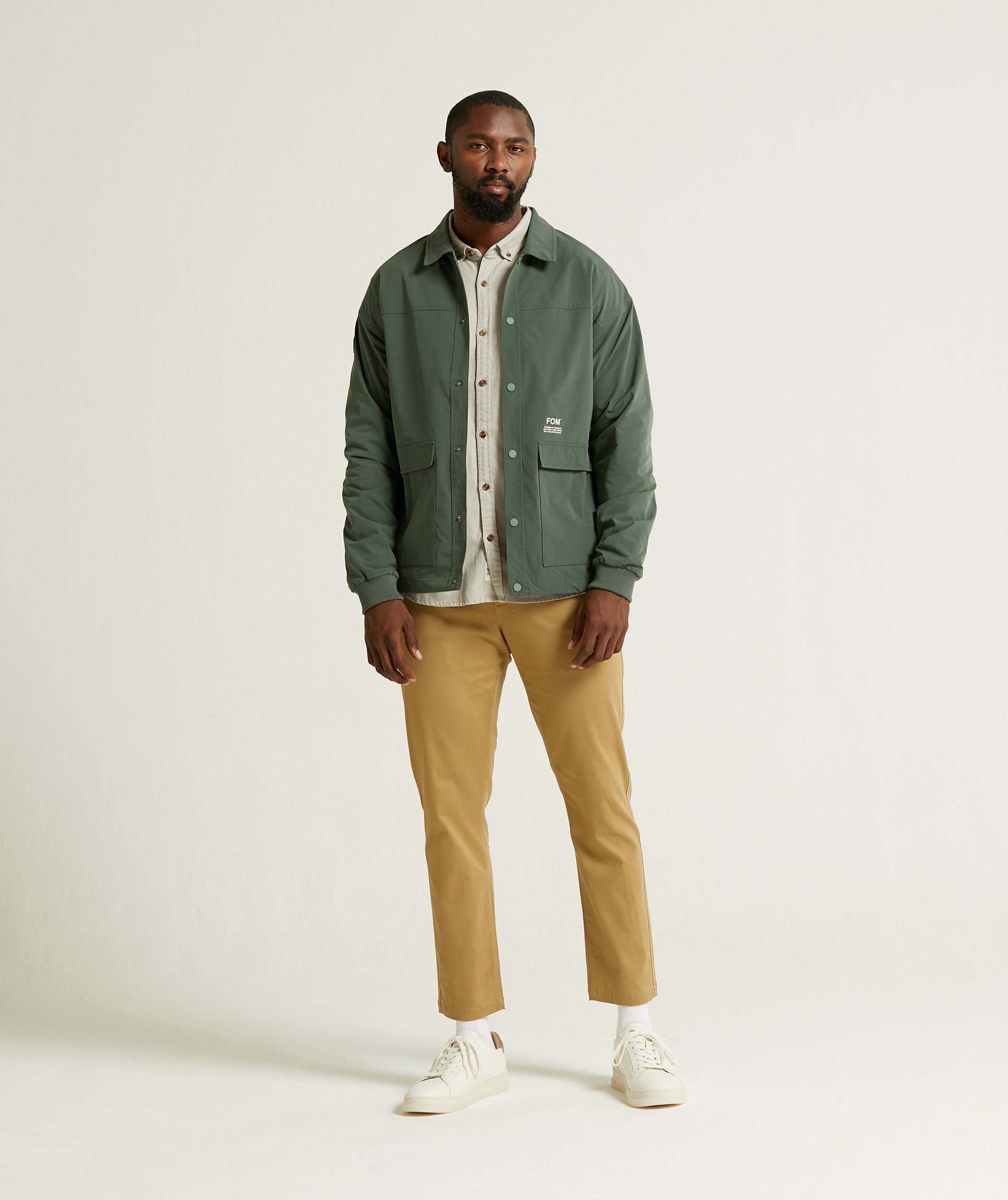 Mens Athletic Skinny Chino - Stone