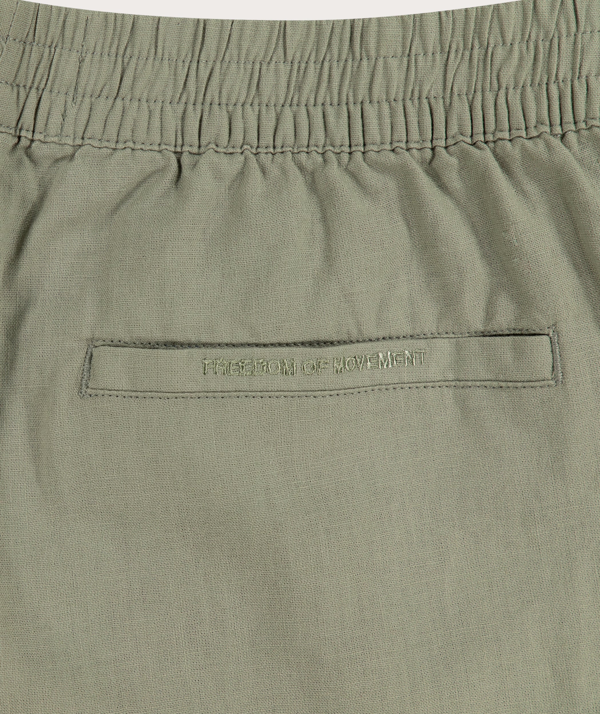 Ladies Linen Blend Drawcord Shorts - Seafoam Green