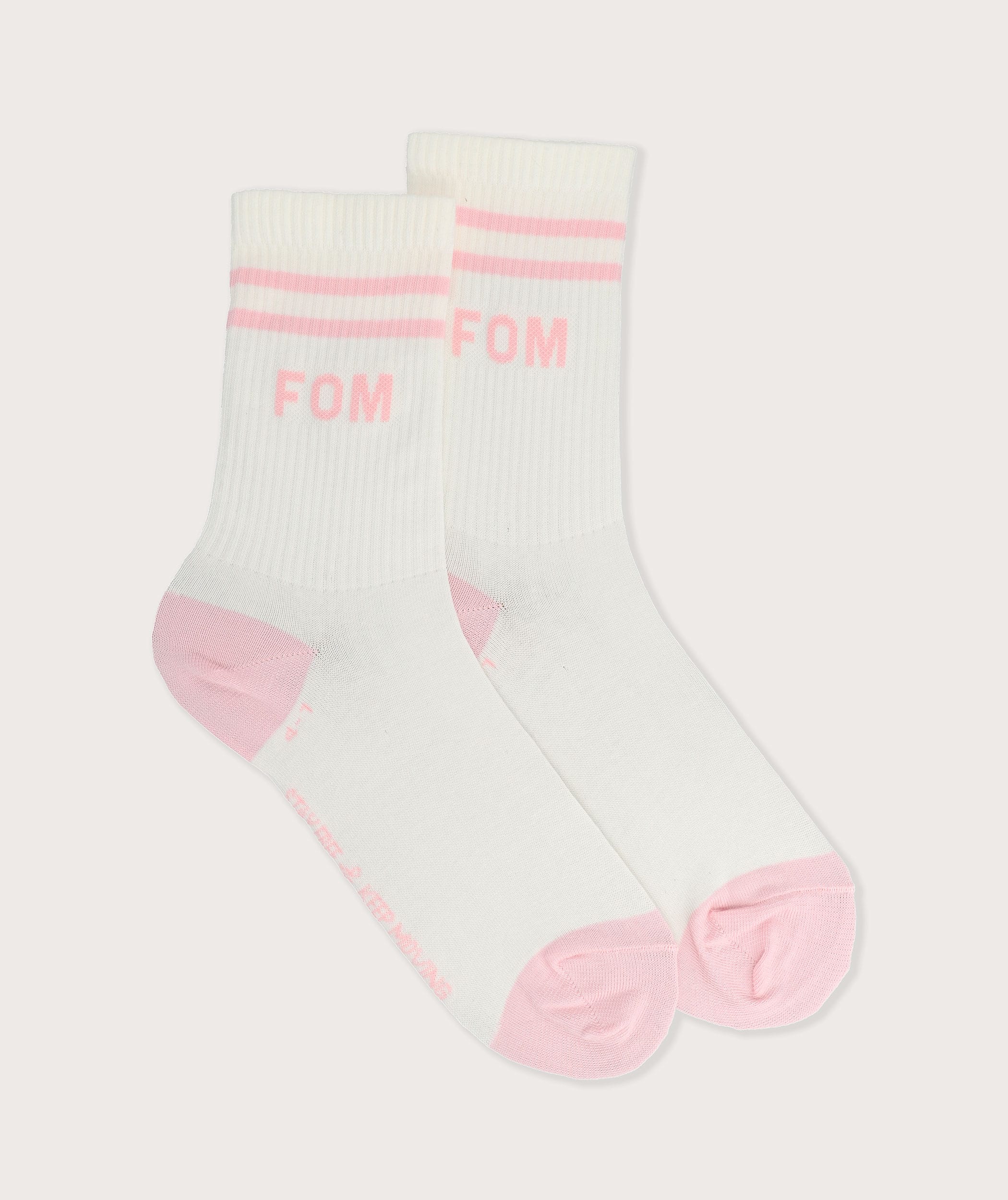 Socks FOM Crew Cream/ Blush (Size 4-7)