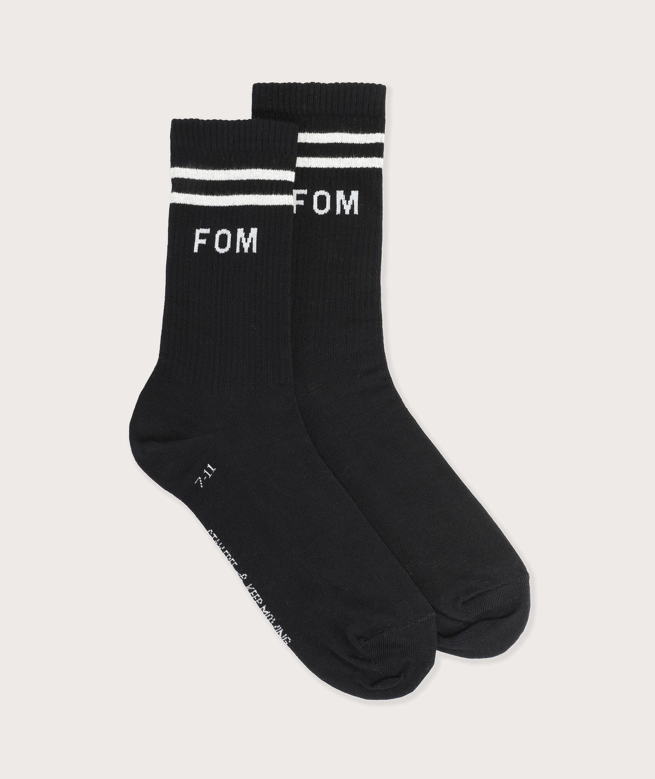 Socks Active - Black/ White FOM Stripes (Size 4-7)