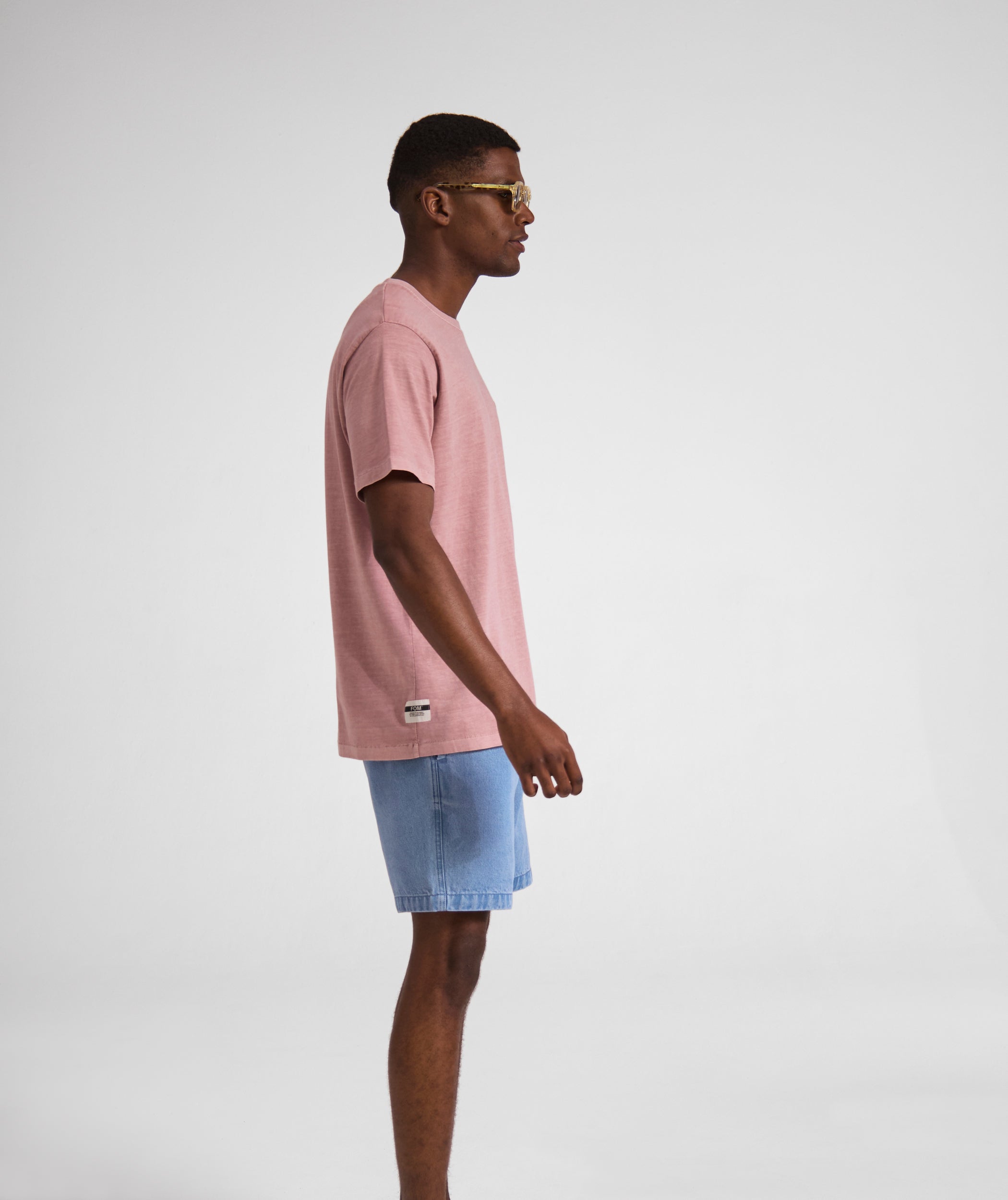 Mens Vintage Washed Tee - Powder Pink