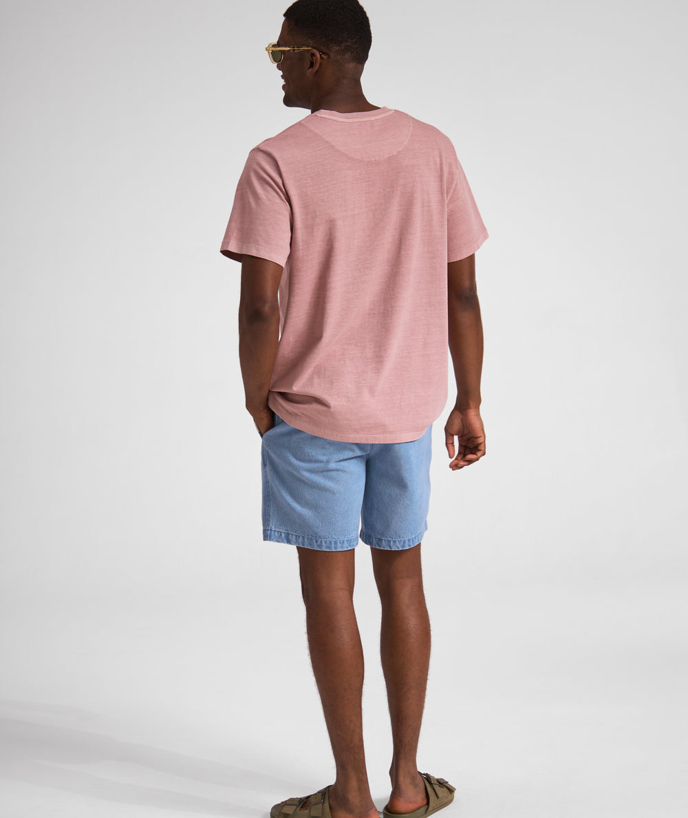 Mens Vintage Washed Tee - Powder Pink