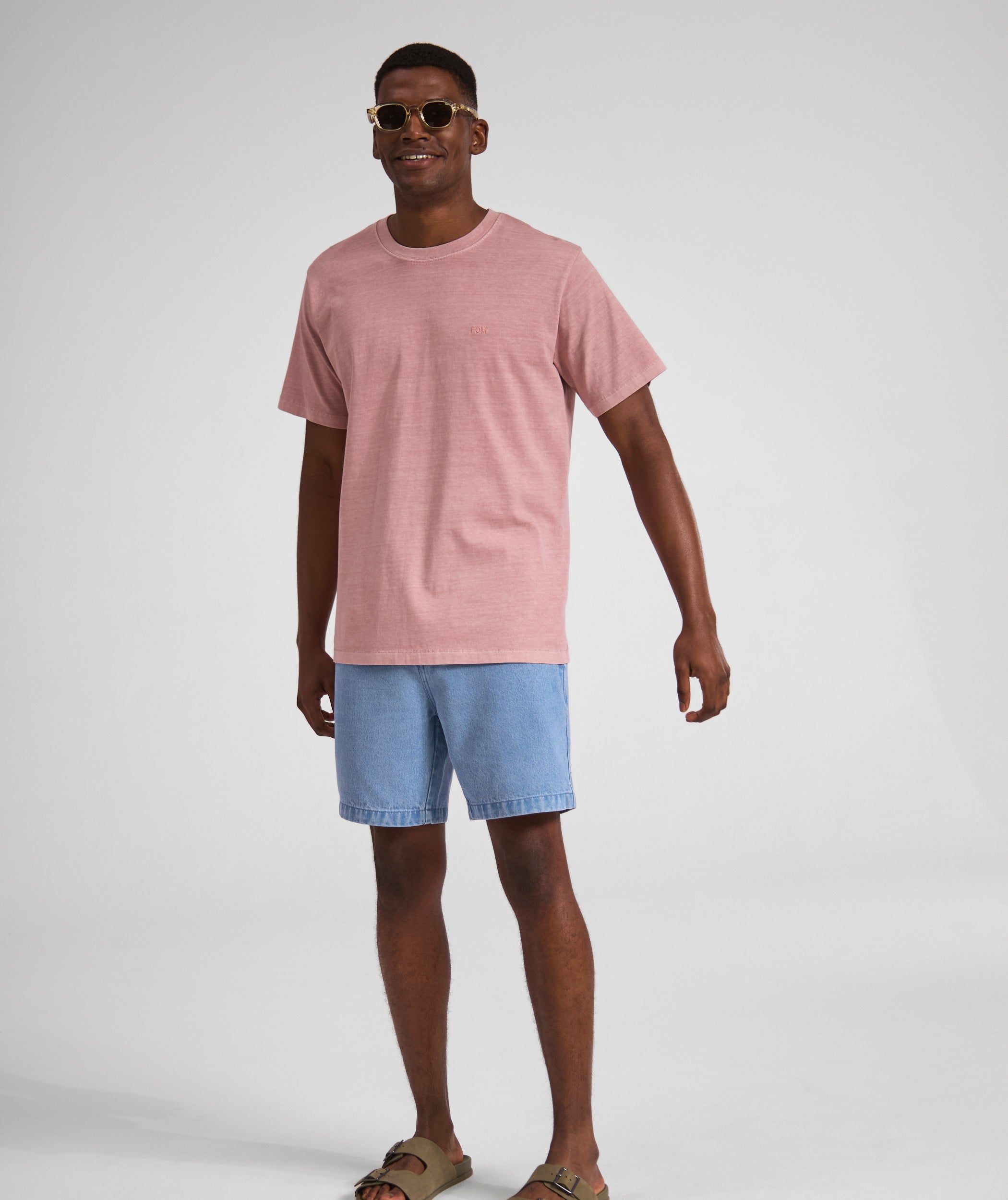Mens Vintage Washed Tee - Powder Pink