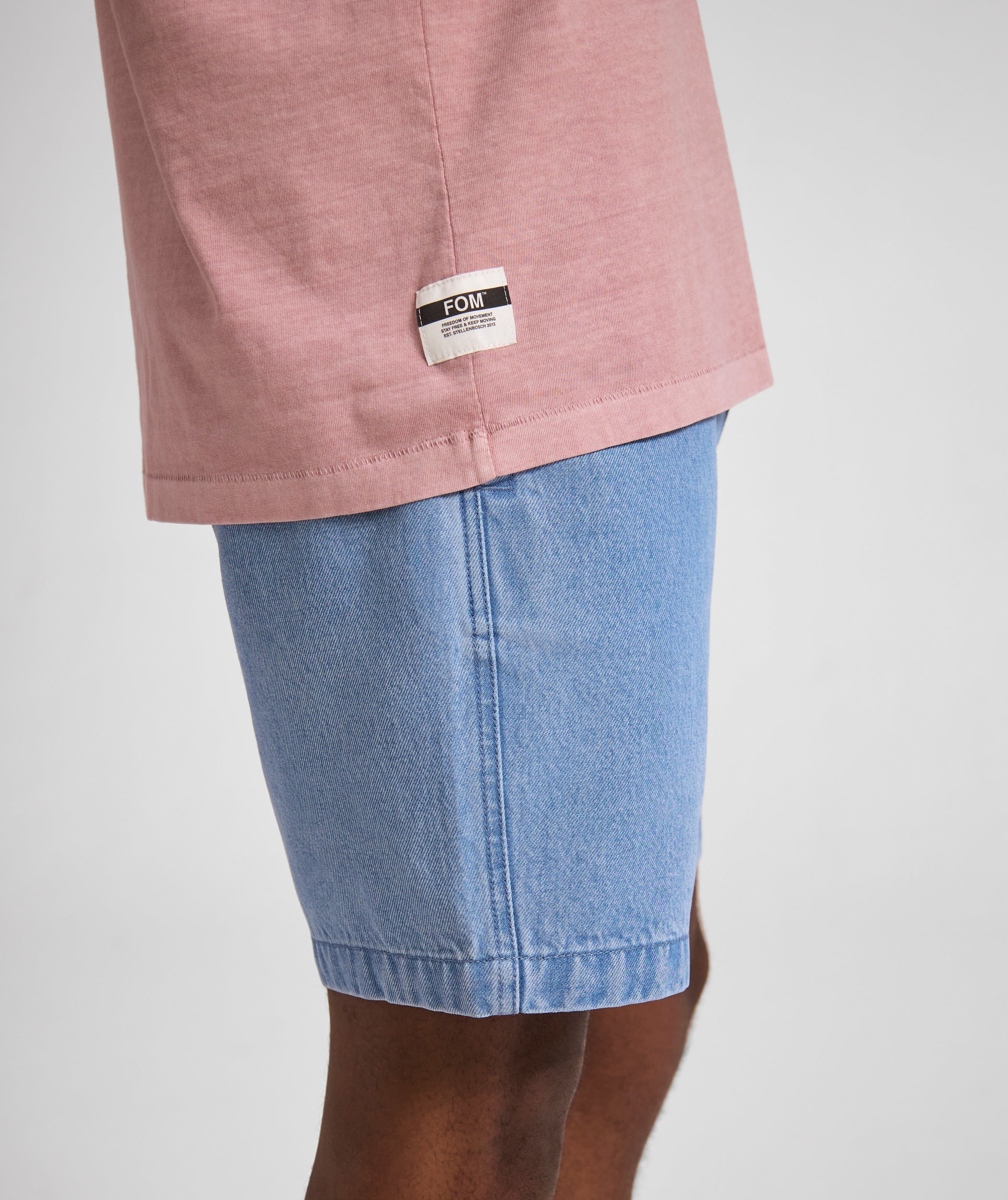 Mens Vintage Washed Tee - Powder Pink