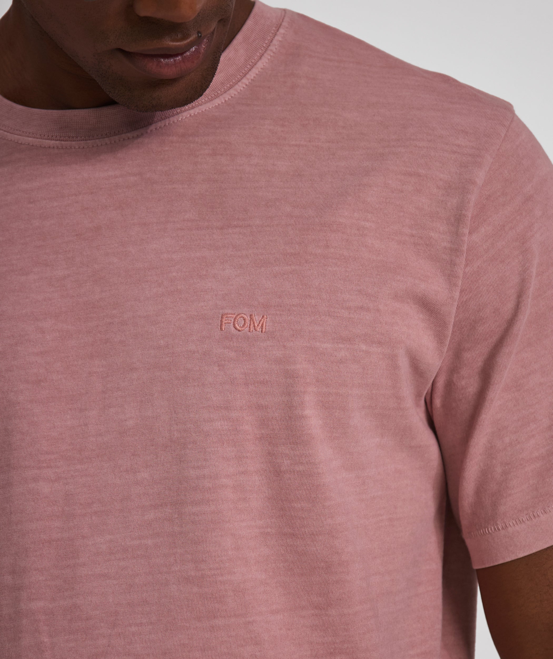 Mens Vintage Washed Tee - Powder Pink