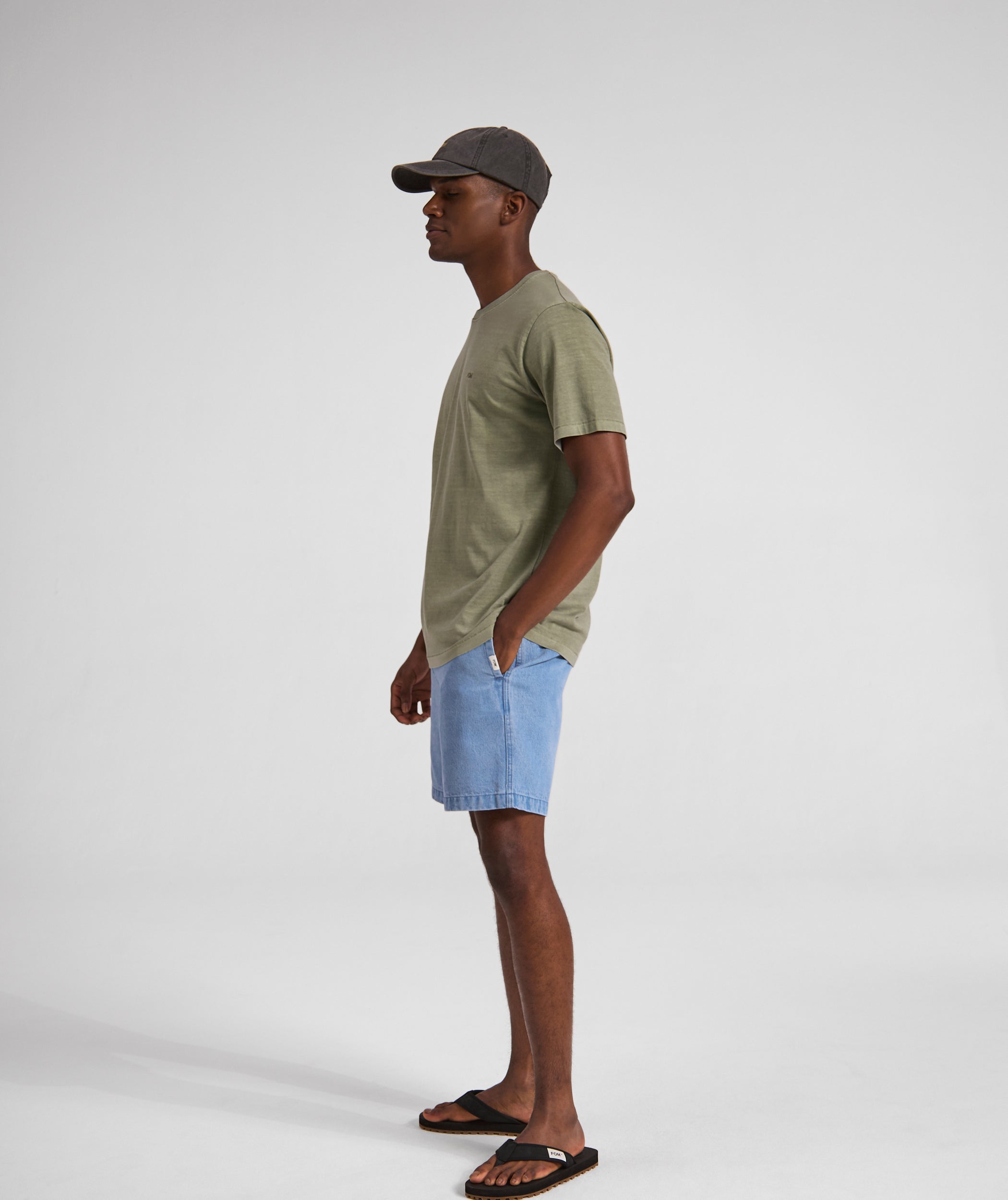 Mens Vintage Washed Tee - Sage