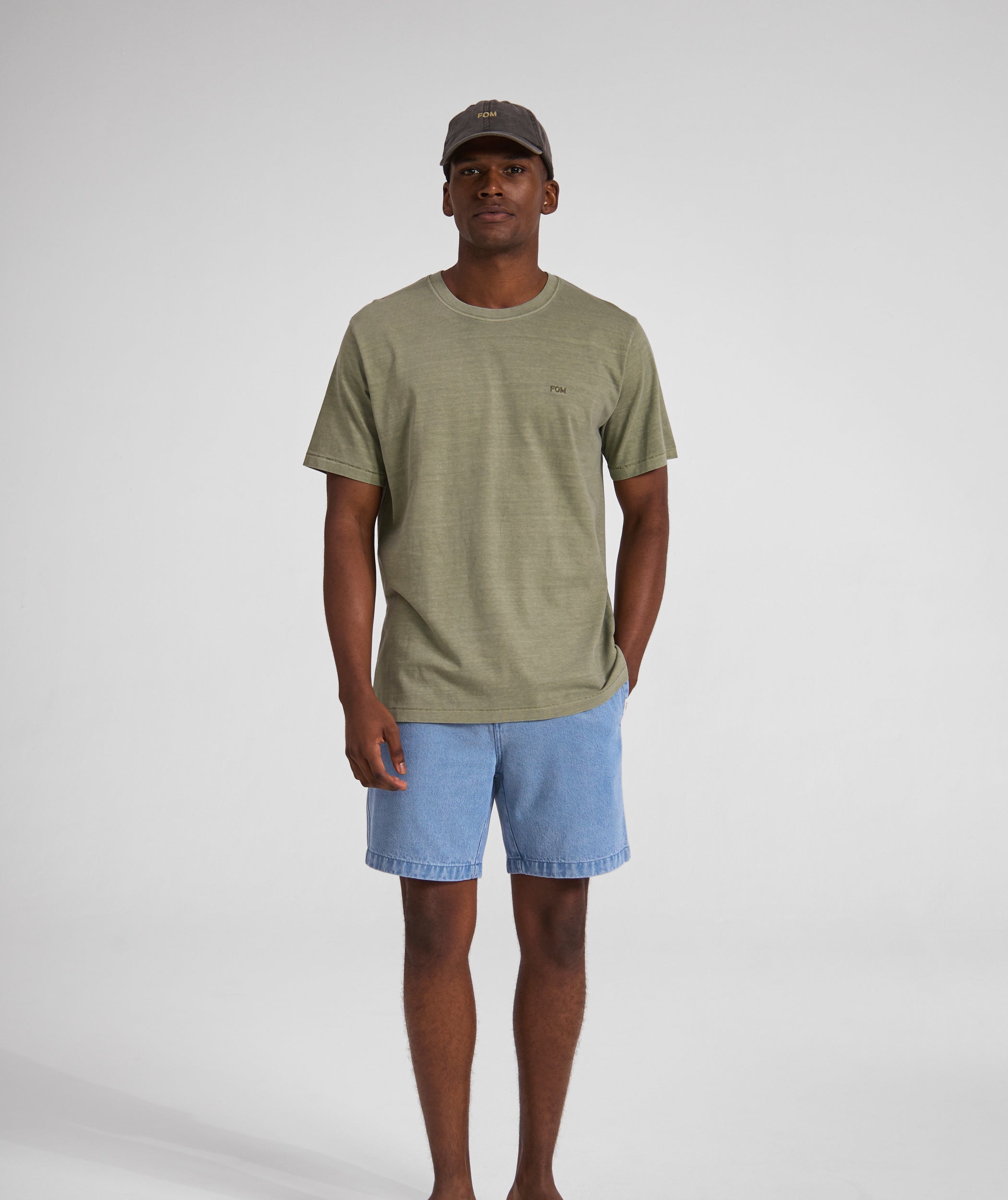 Mens Vintage Washed Tee - Sage