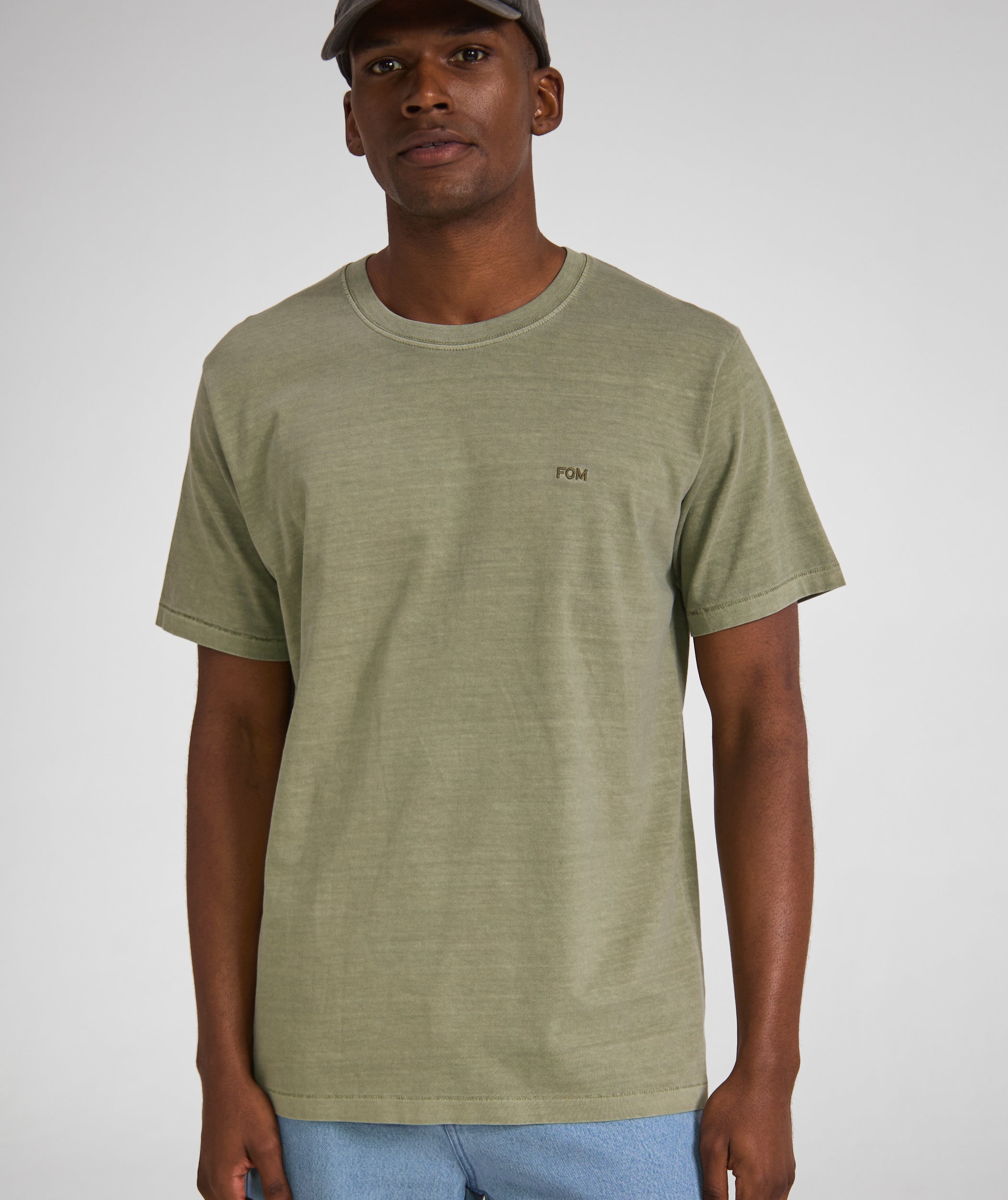 Mens Vintage Washed Tee - Sage