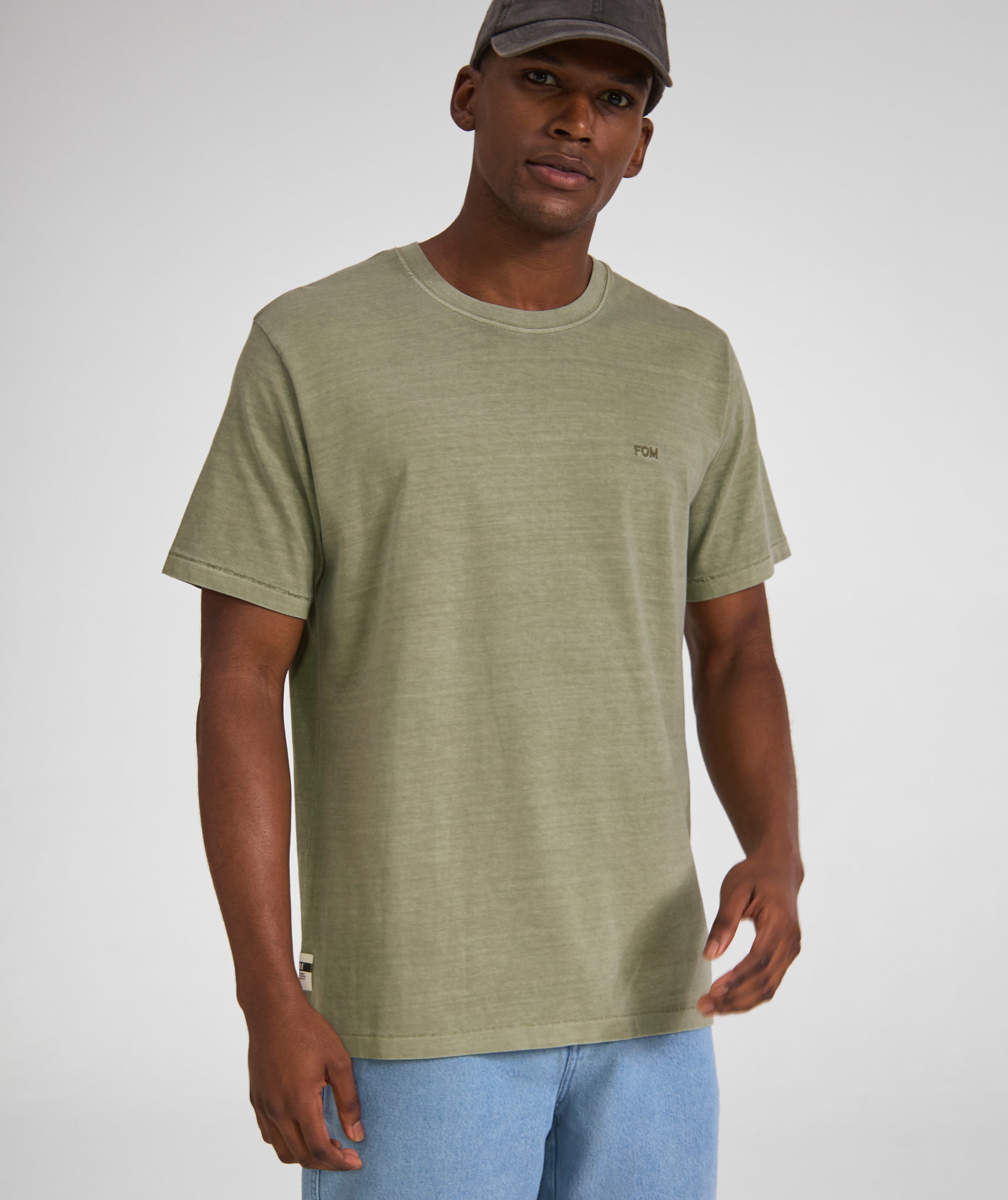 Mens Vintage Washed Tee - Sage