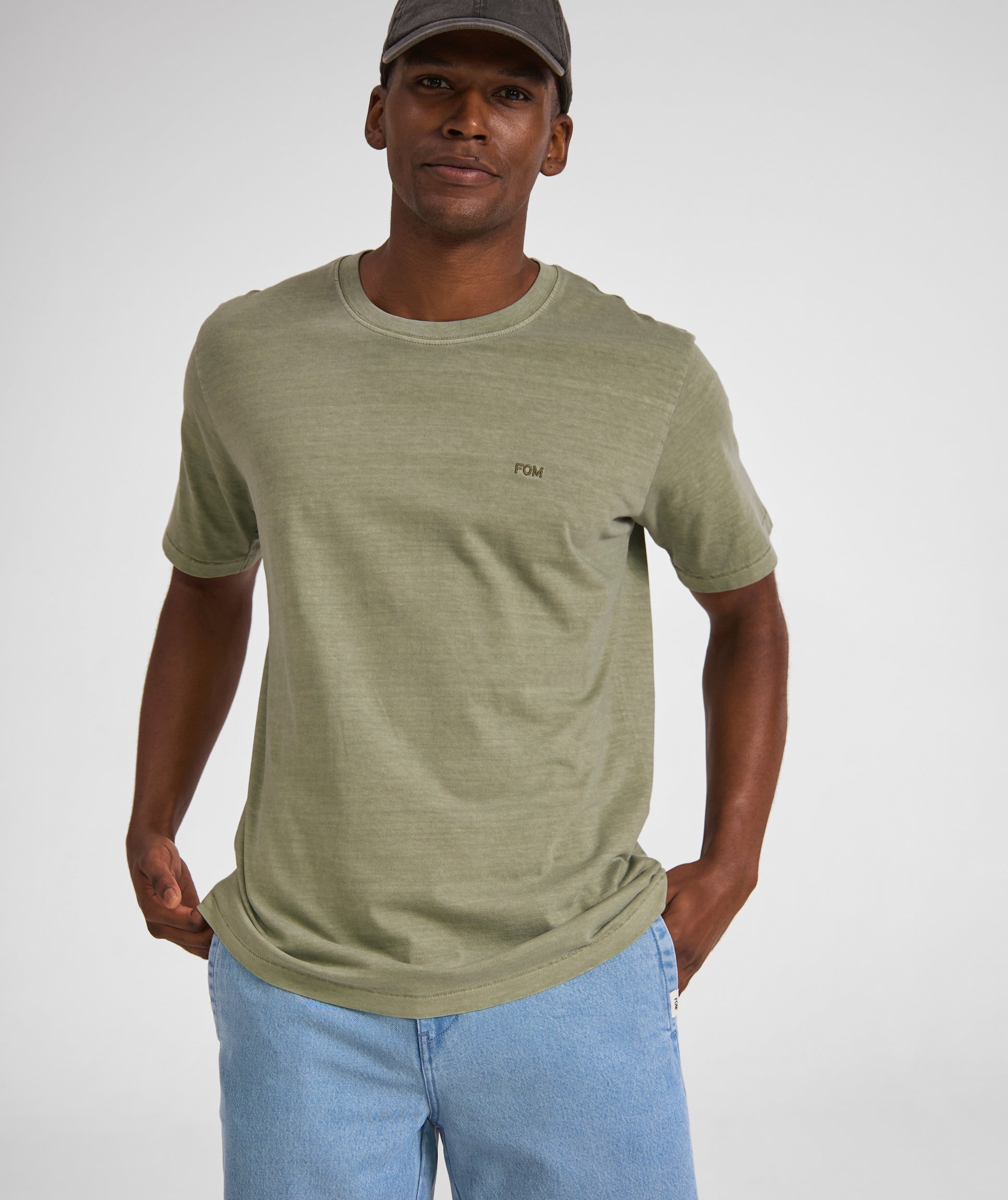 Mens Vintage Washed Tee - Sage