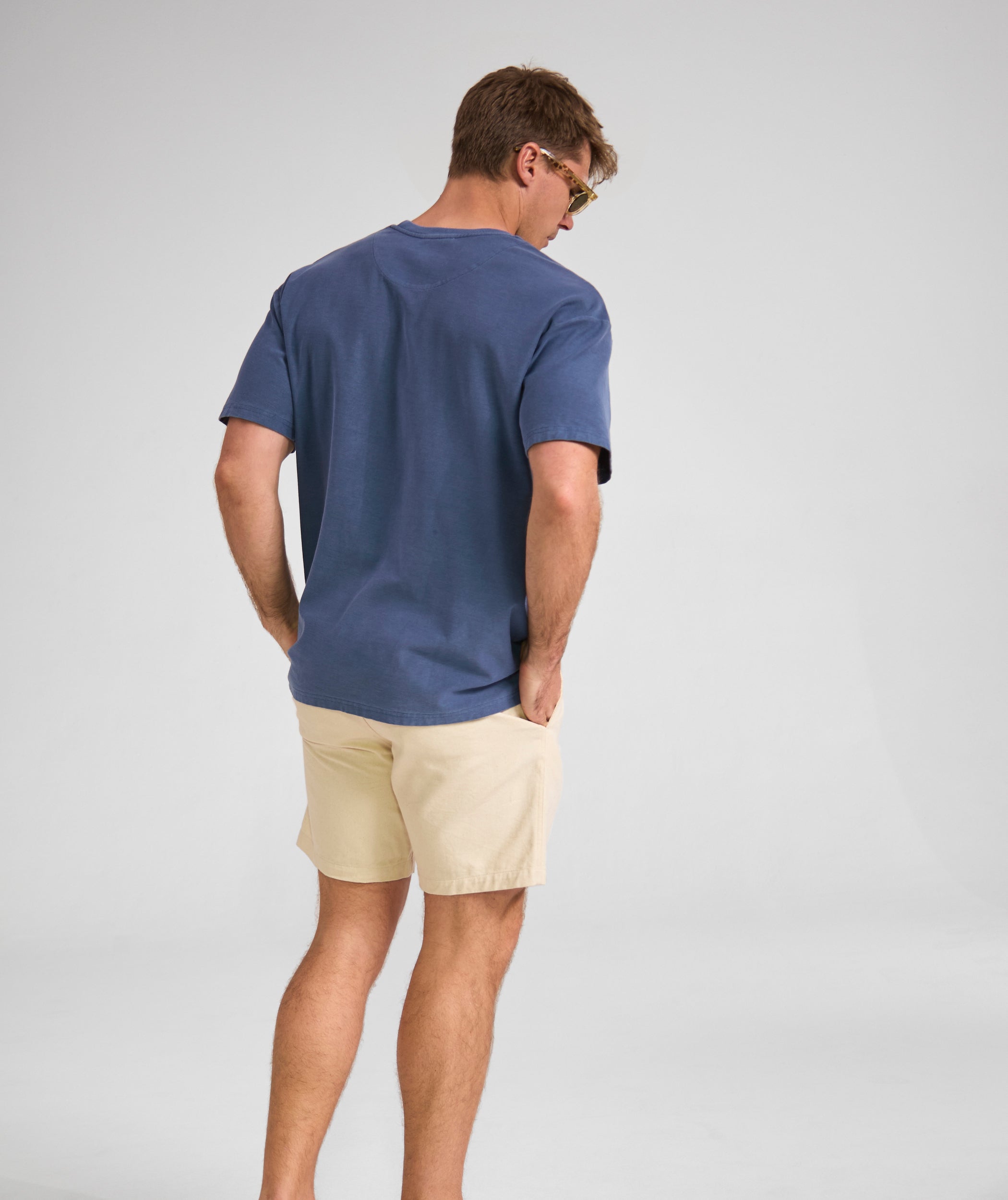 Mens Washed Pocket Tee - Blue