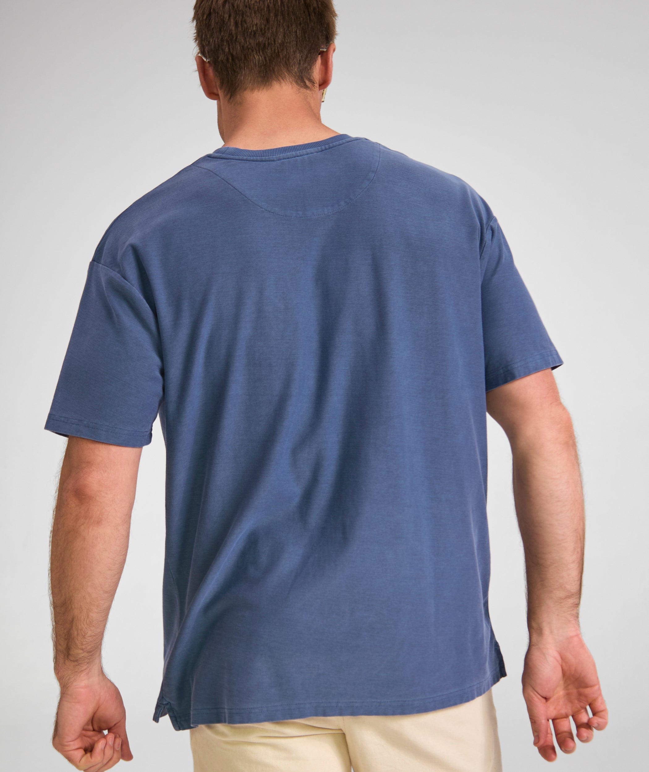 Mens Washed Pocket Tee - Blue