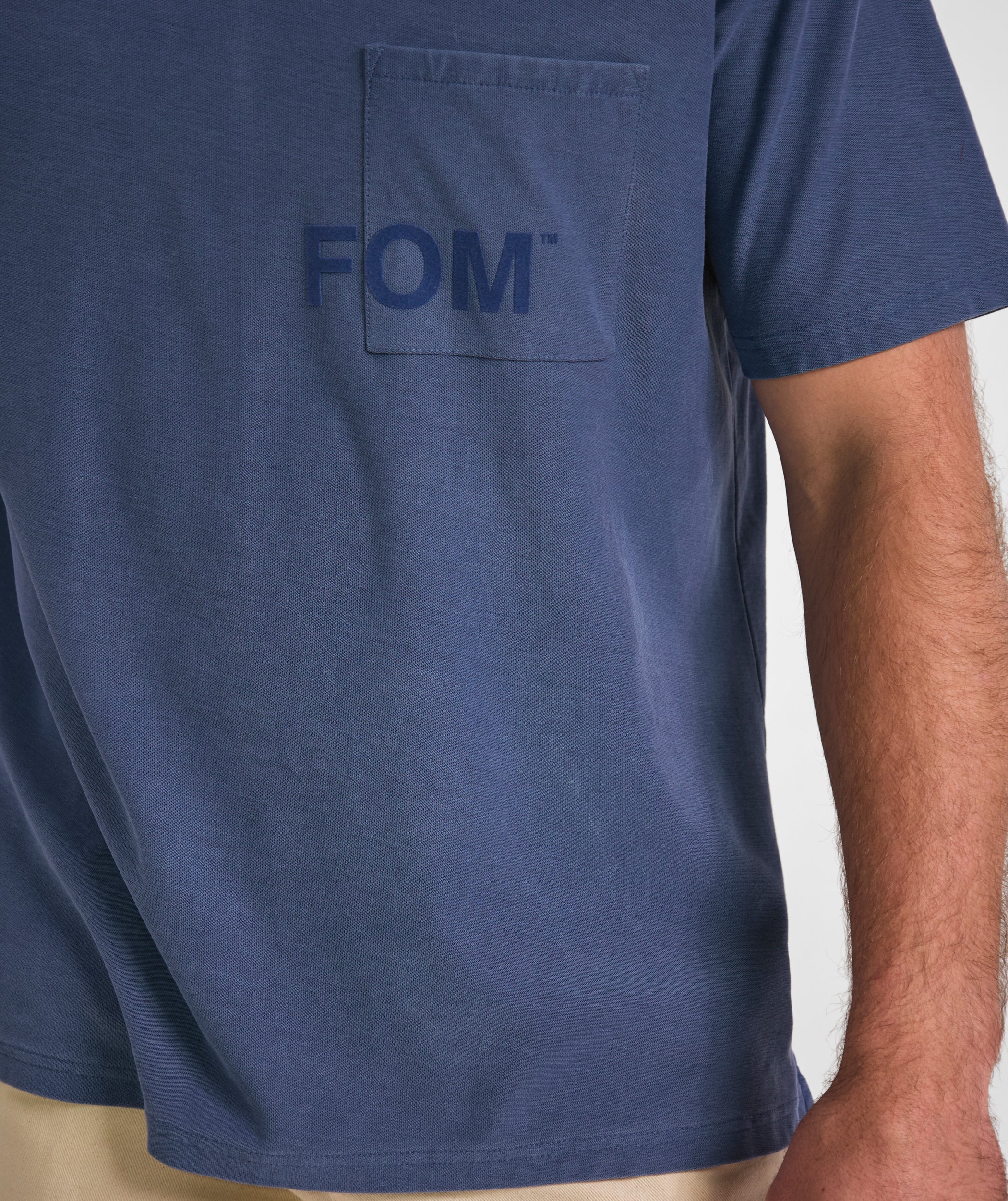 Mens Washed Pocket Tee - Blue