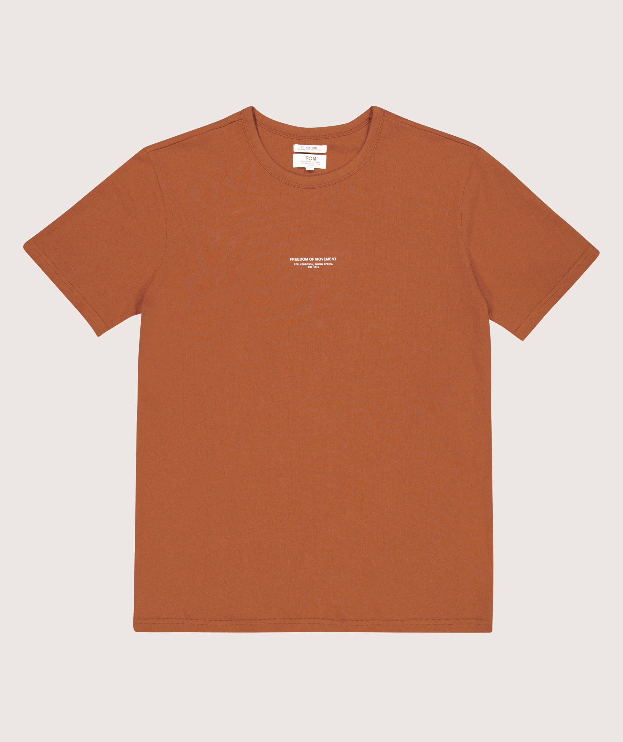 Mens Relaxed Organic Cotton Tee - Rust