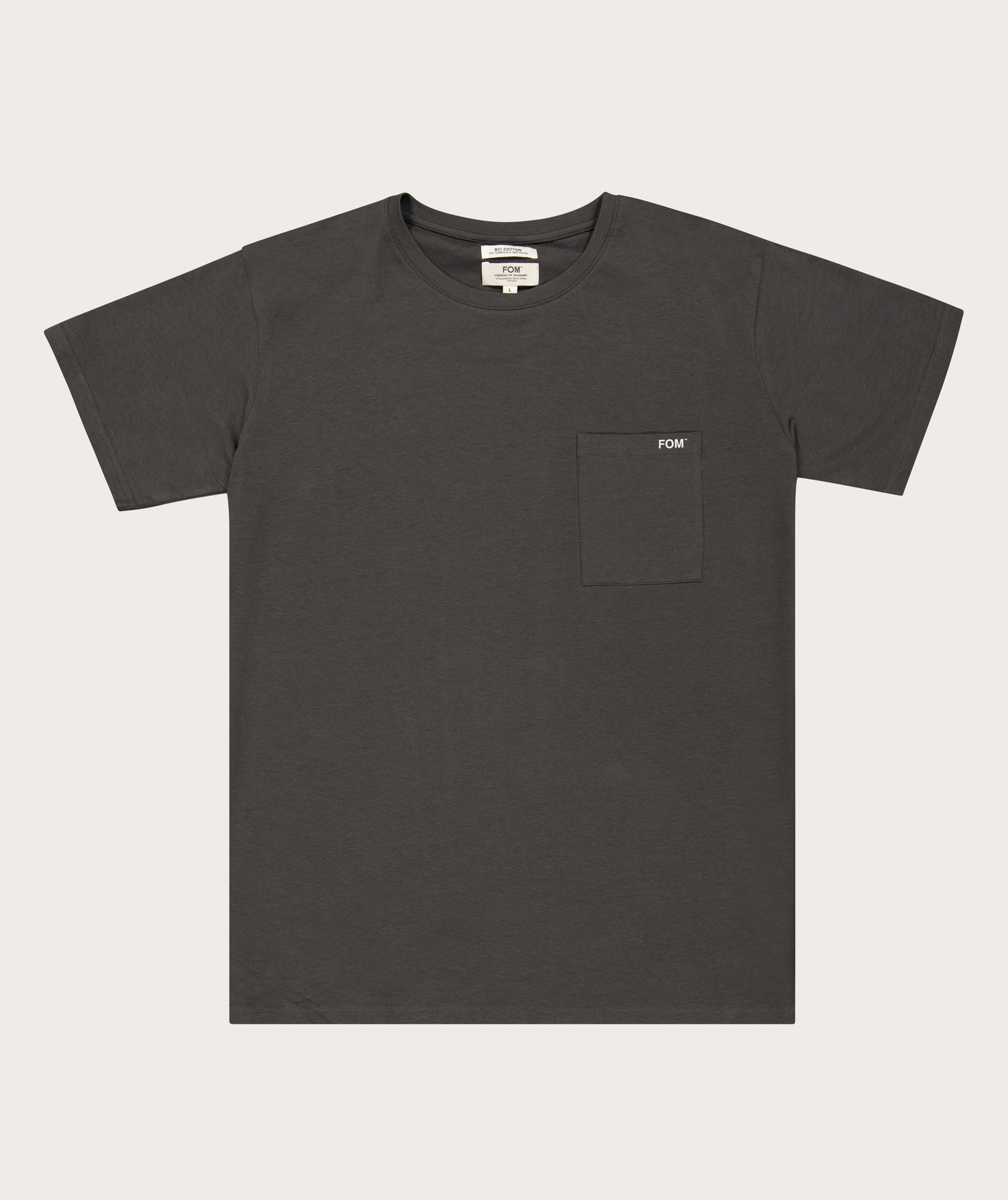 Mens Standard Stretch Cotton Tee - Charcoal
