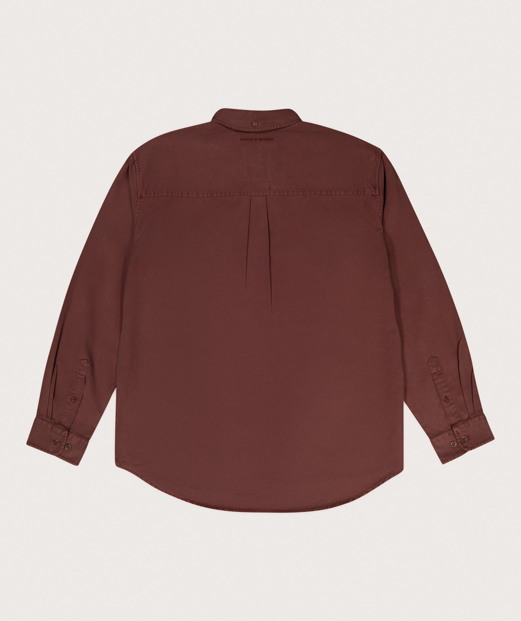 Mens Tencel Long Sleeve Shirt - Burgundy