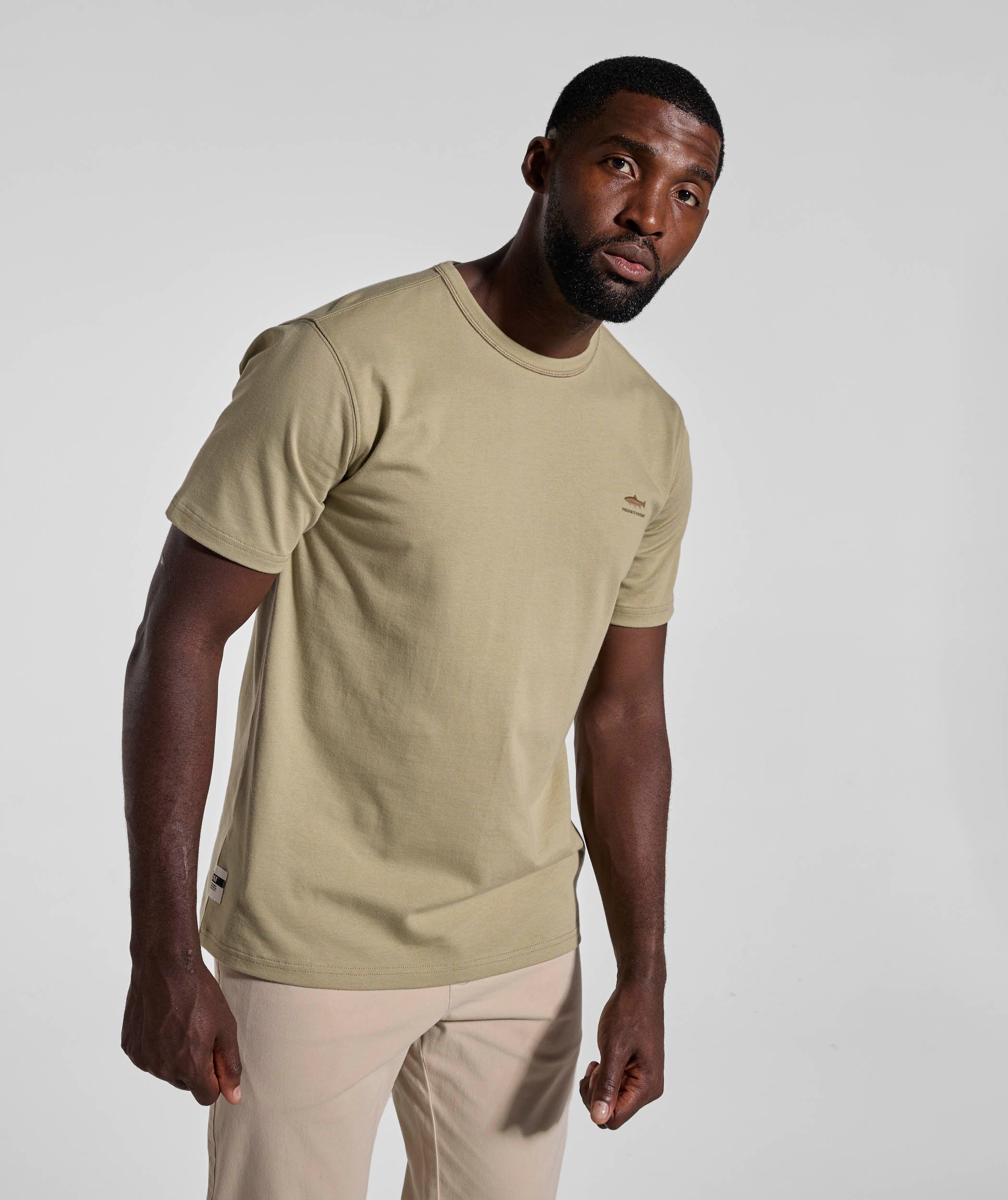 Mens Rainbow Trout Regular Tee - Creek Green