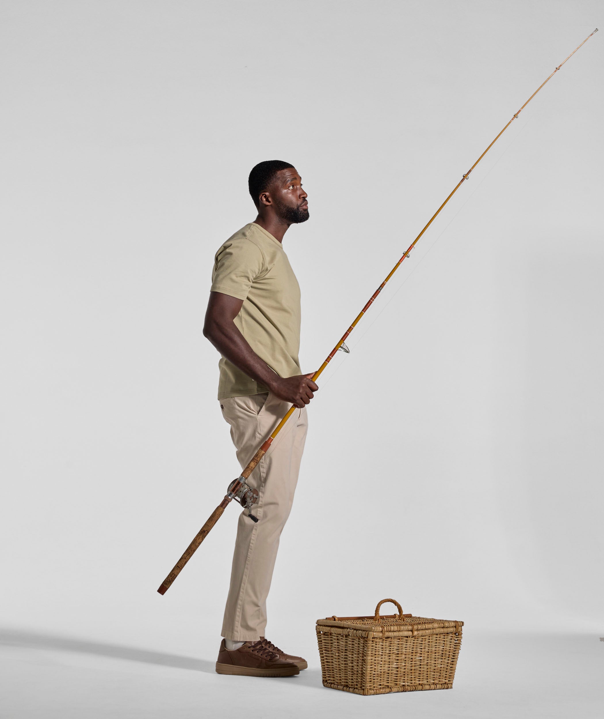 Mens Rainbow Trout Regular Tee - Creek Green