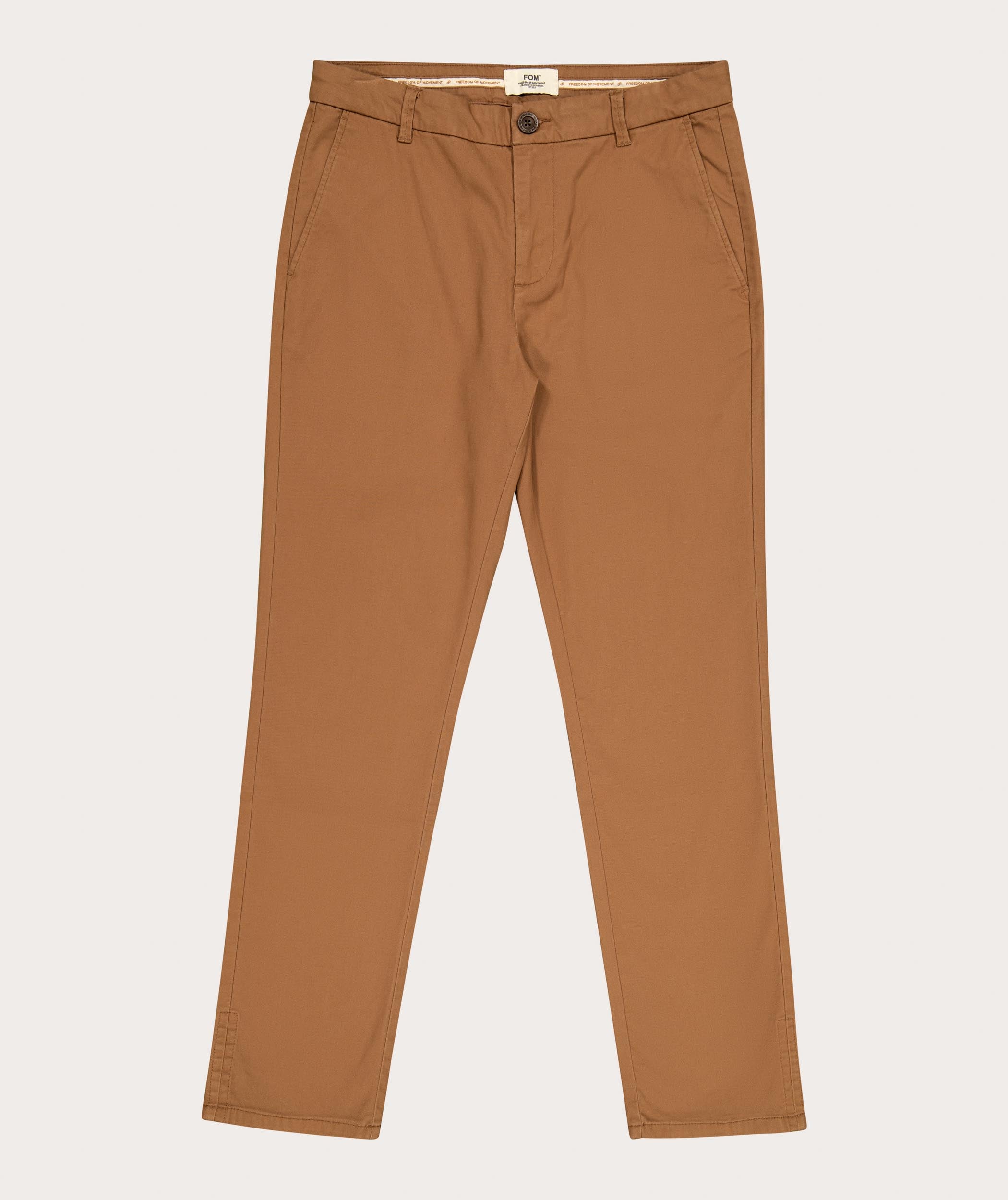 Mens Classic Chino Pants - Tobacco Brown