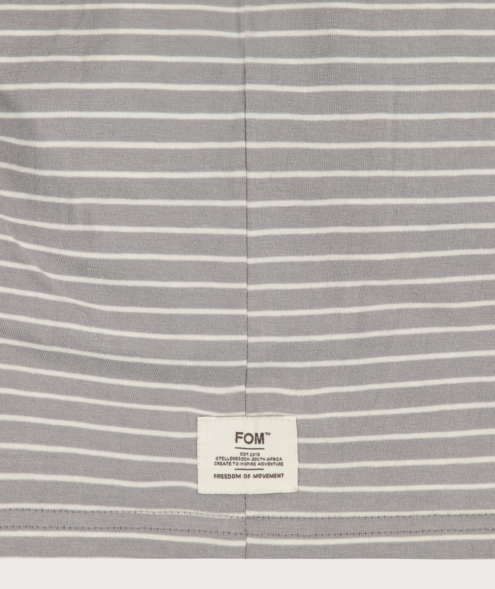 Mens Standard Cotton Stripe Tee - Cement Stripe