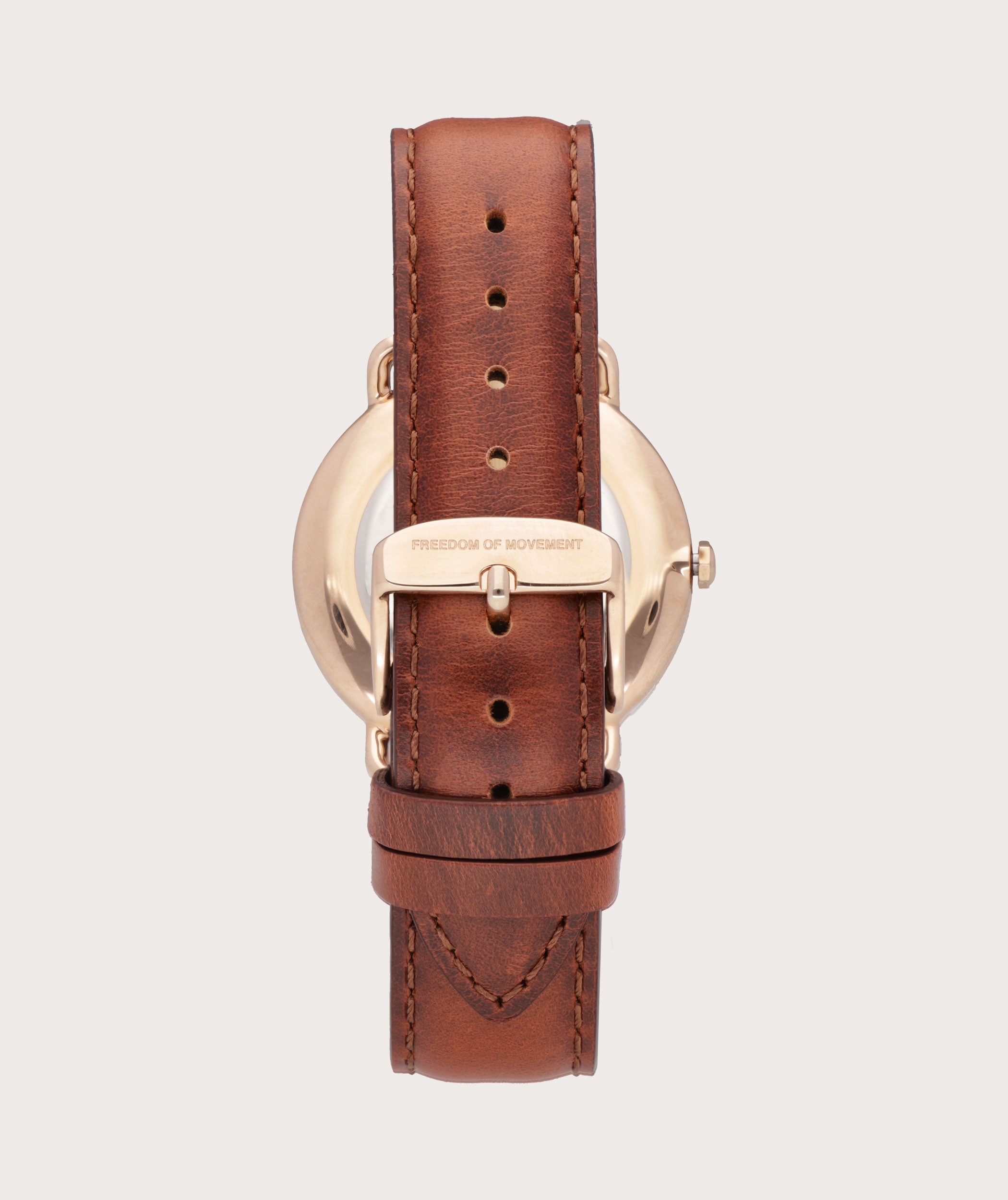 Balboa White/ Rose Gold - Tobacco (38mm)