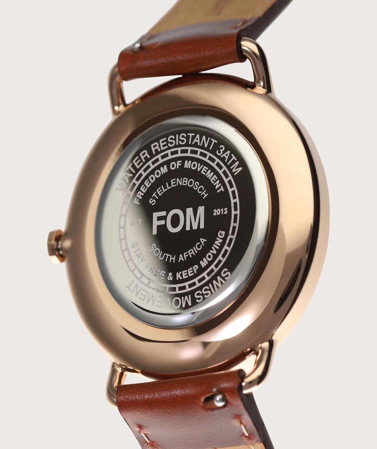 Balboa White/ Rose Gold - Tobacco (38mm)