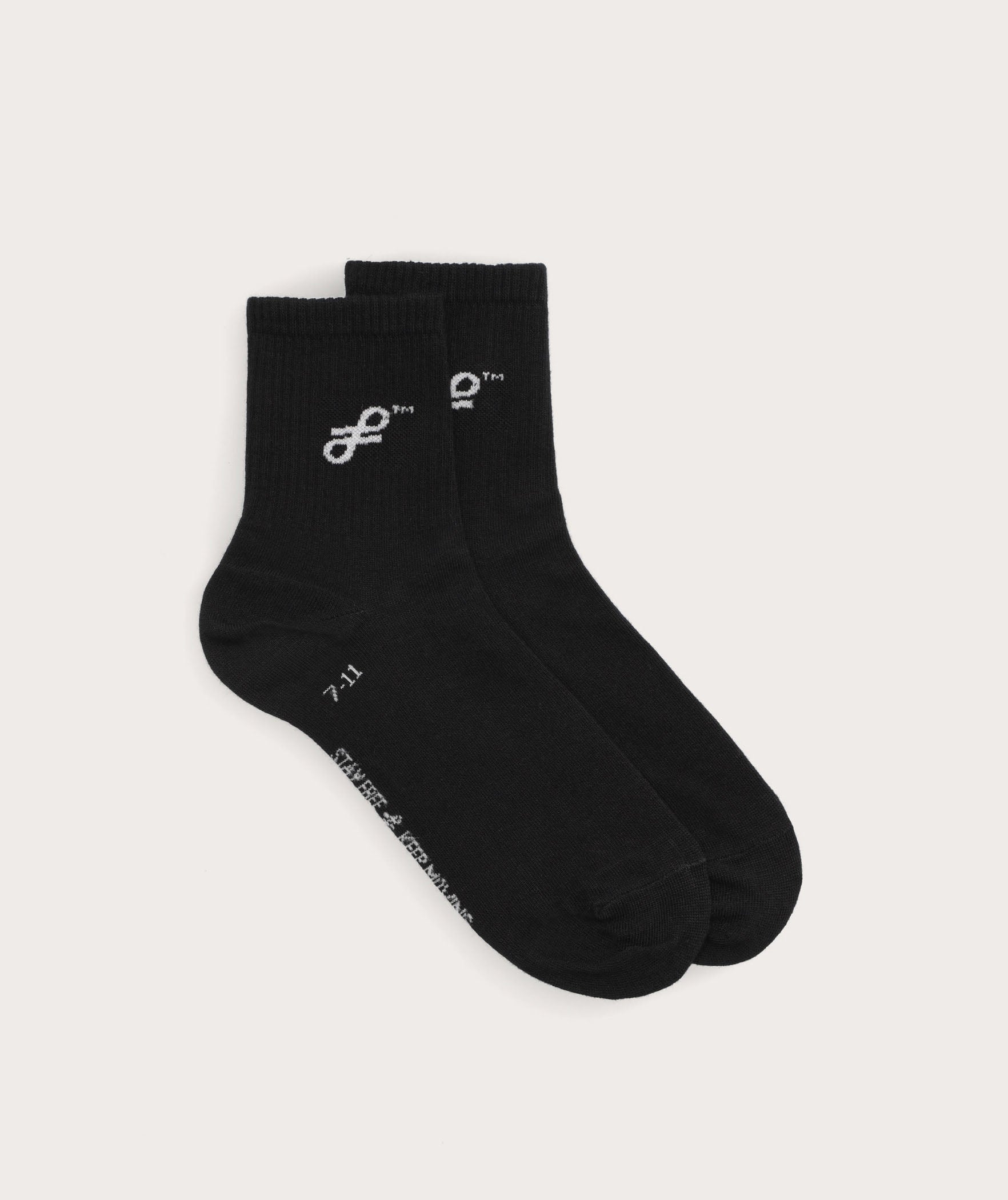 Socks FOM Active - Black/ Off-White Knot (Size 7-11)