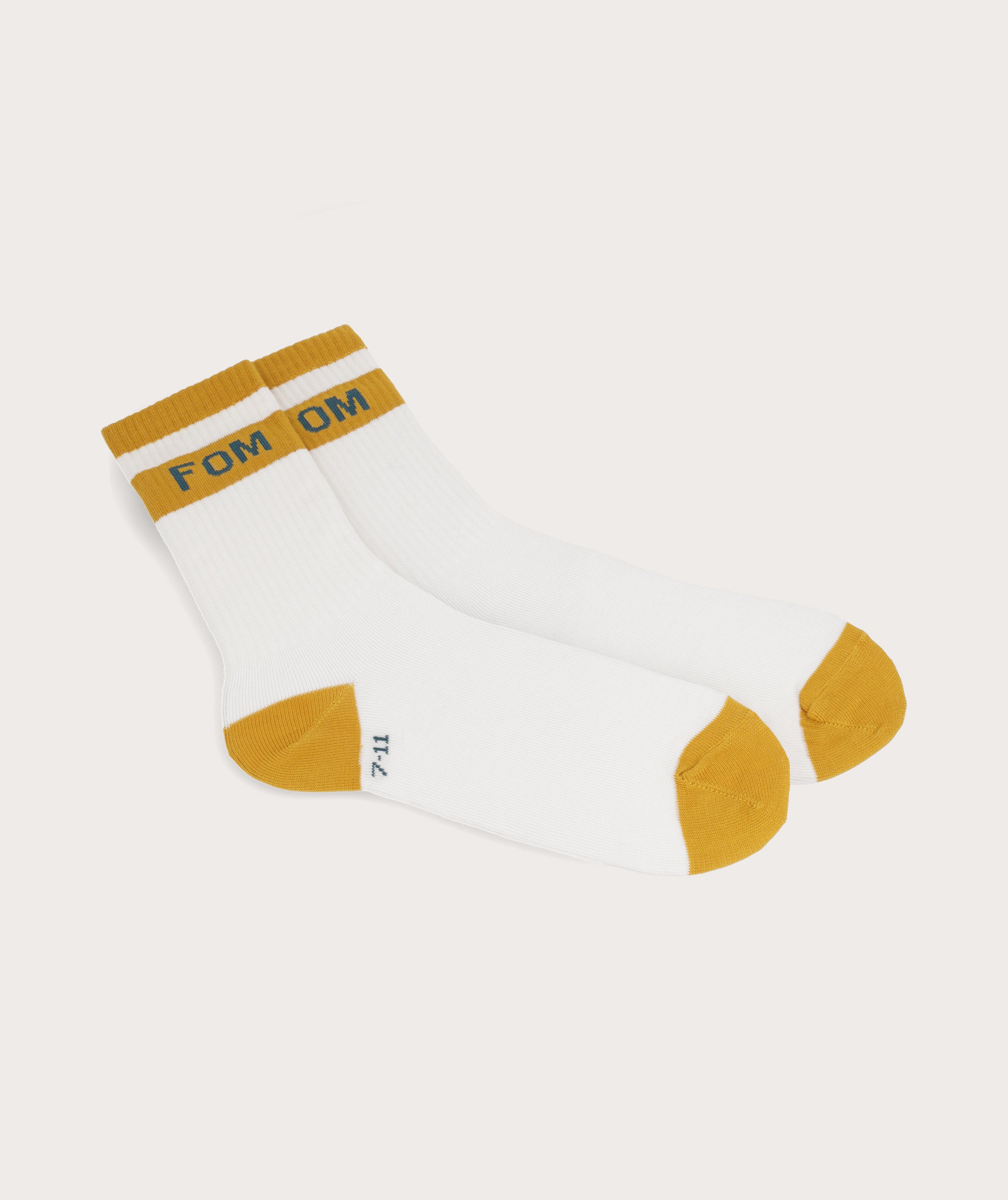 Socks FOM Crew - Cream & Mustard (Size 7-11)