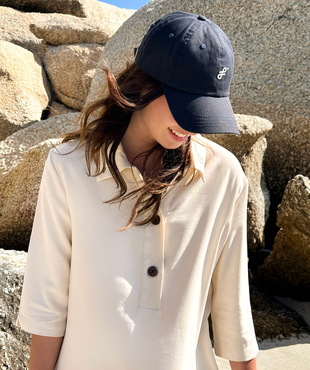 FOM Ladies Button Up Dress - Ecru