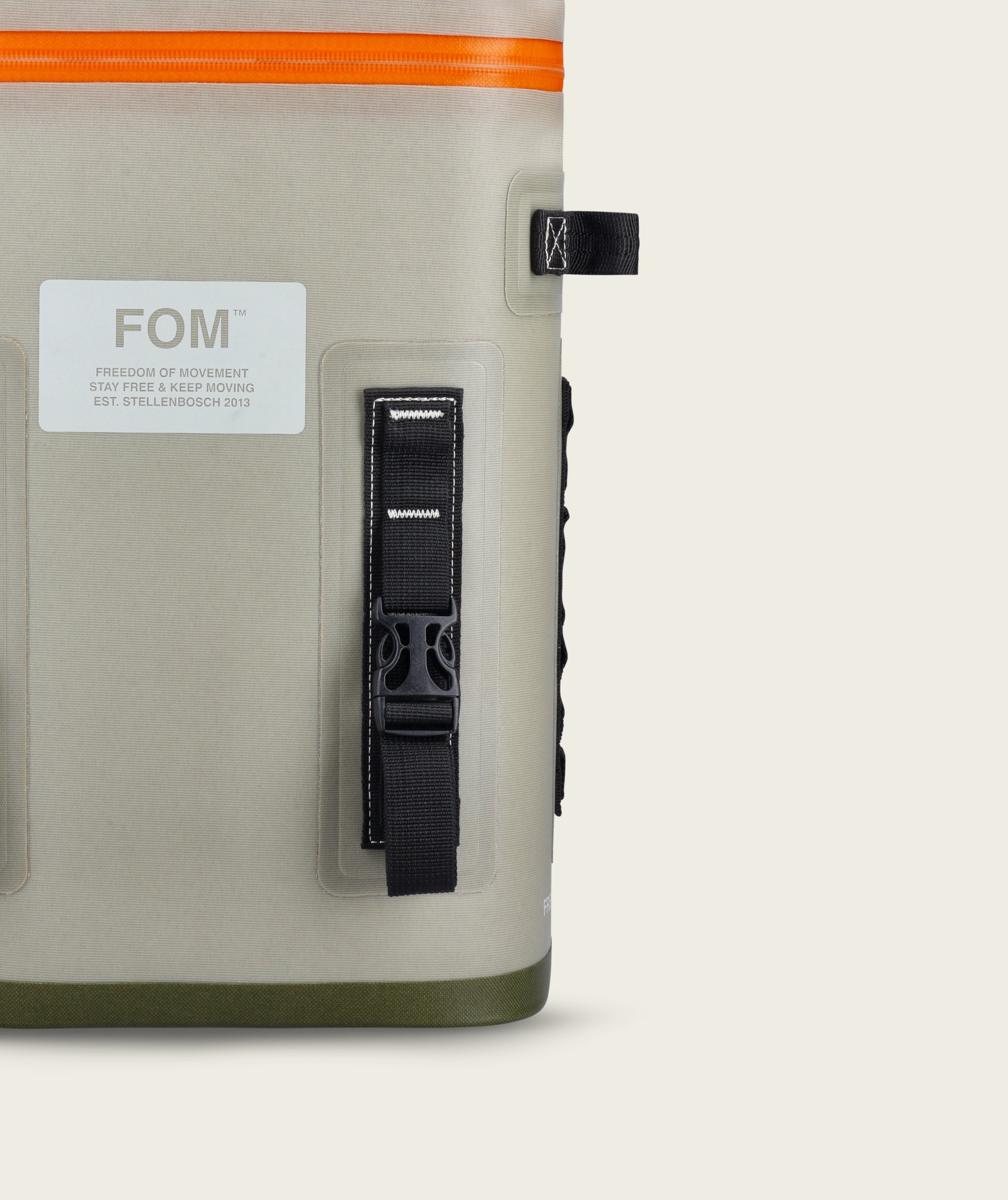 Venture Backpack Cooler in Cool Moss, worn view
