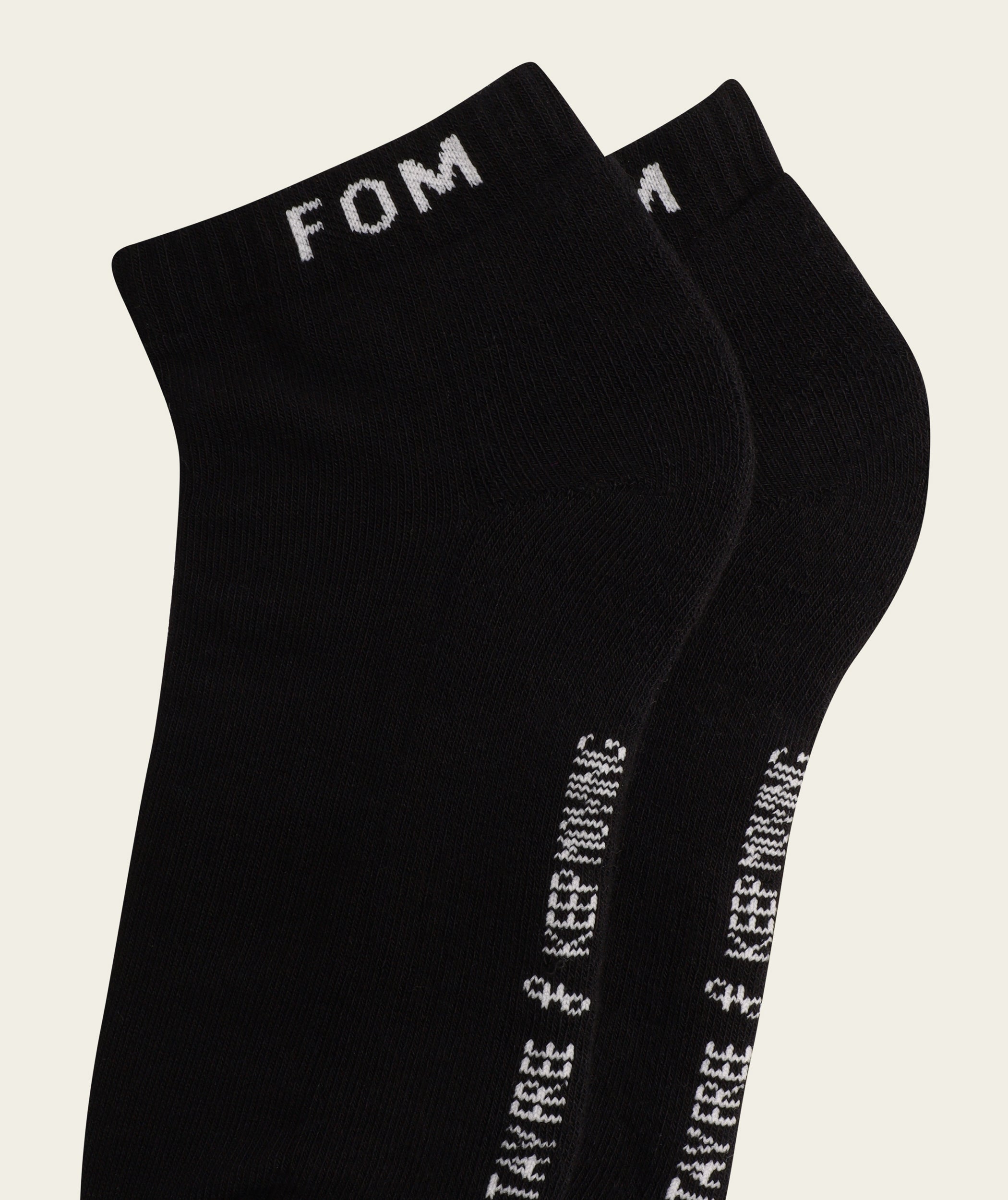 Socks Ankle Twin Pack - Stone + Black FOM (Size 8-12)