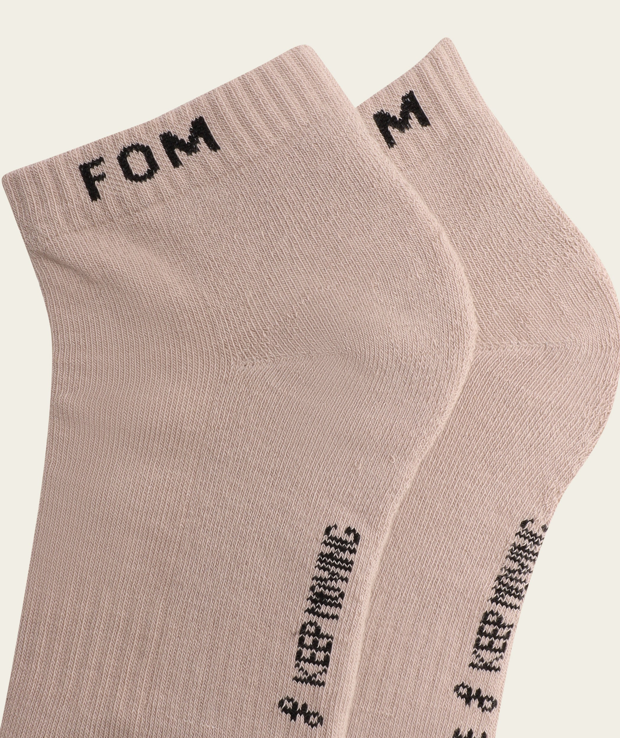 Socks Ankle Twin Pack - Stone + Black FOM (Size 8-12)