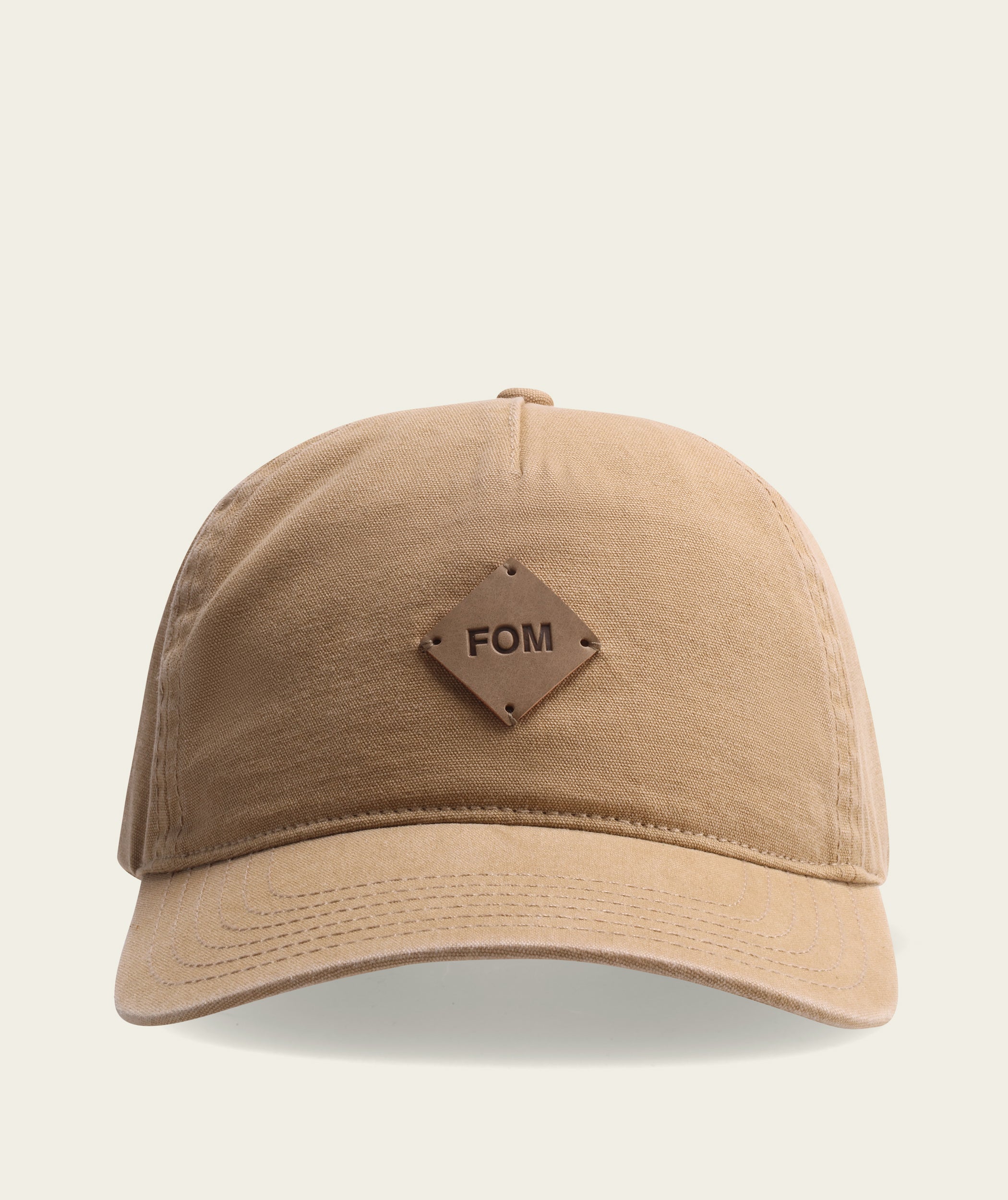 5 Panel Washed Canvas - Stone