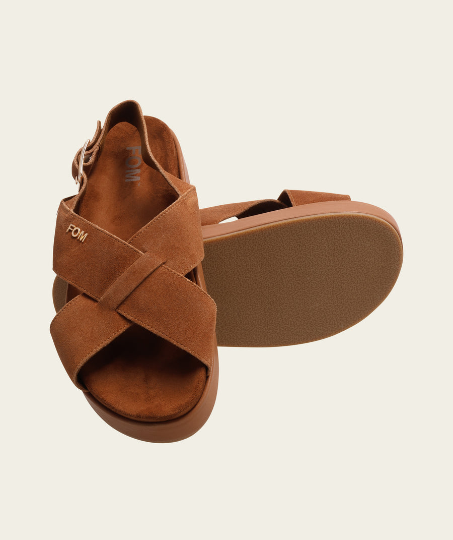 Kelly Platform Sandal - Choc Suede